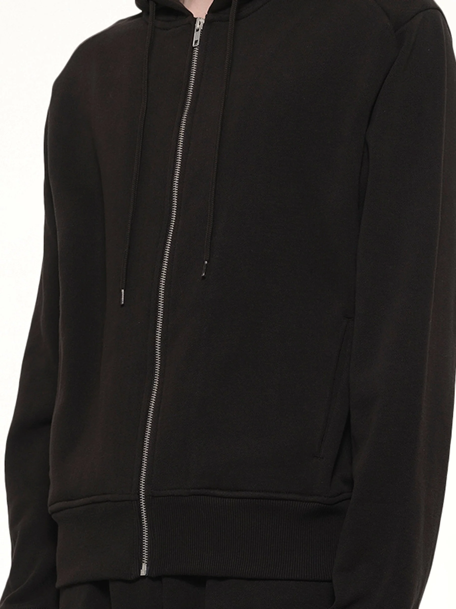 Slim Zip Up in Black - Image 8