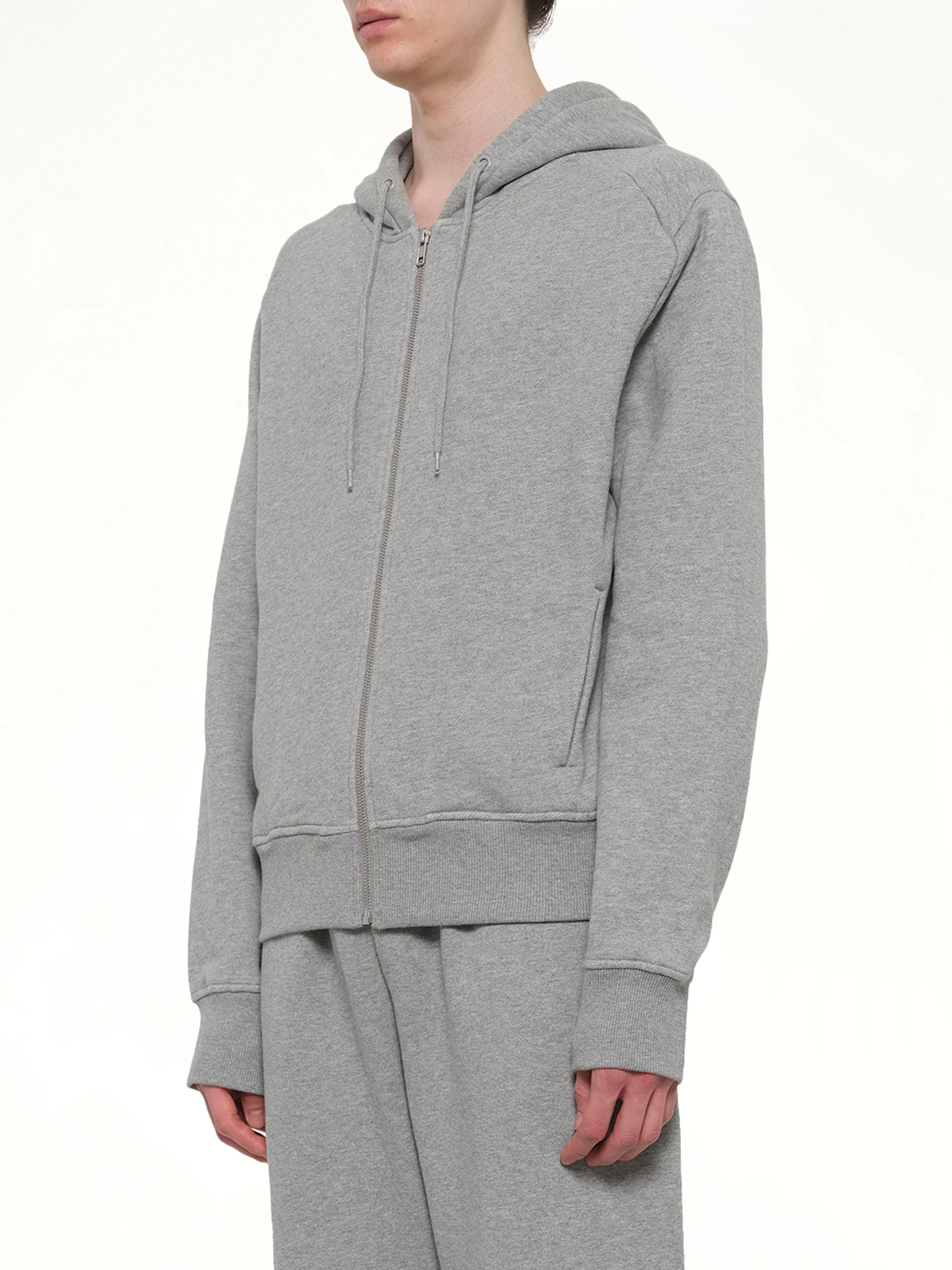 Slim Zip Up in Grey Marle - Image 3