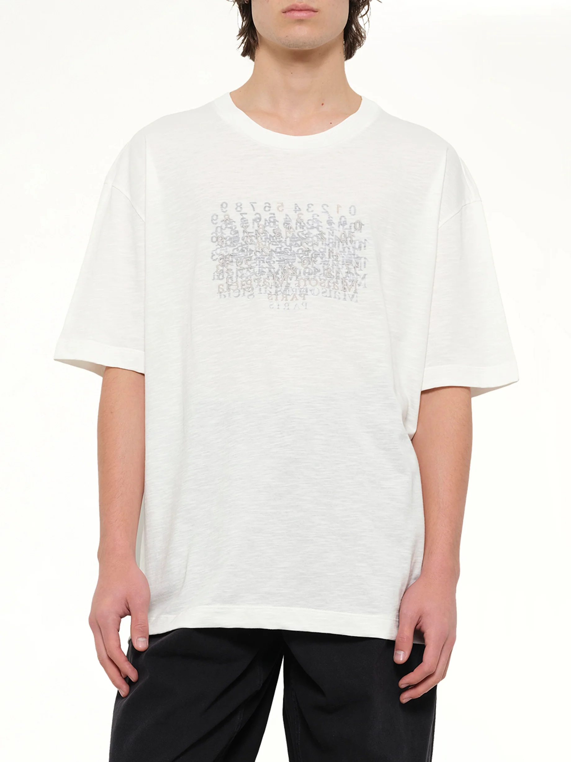 Slubby Logo T-Shirt in Off White - Image 6