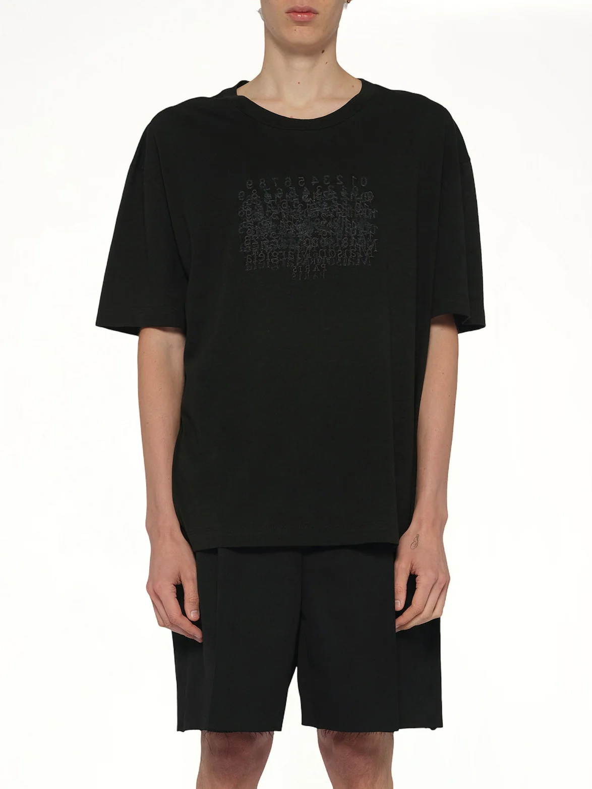 Slubby Logo T-Shirt in Washed Black