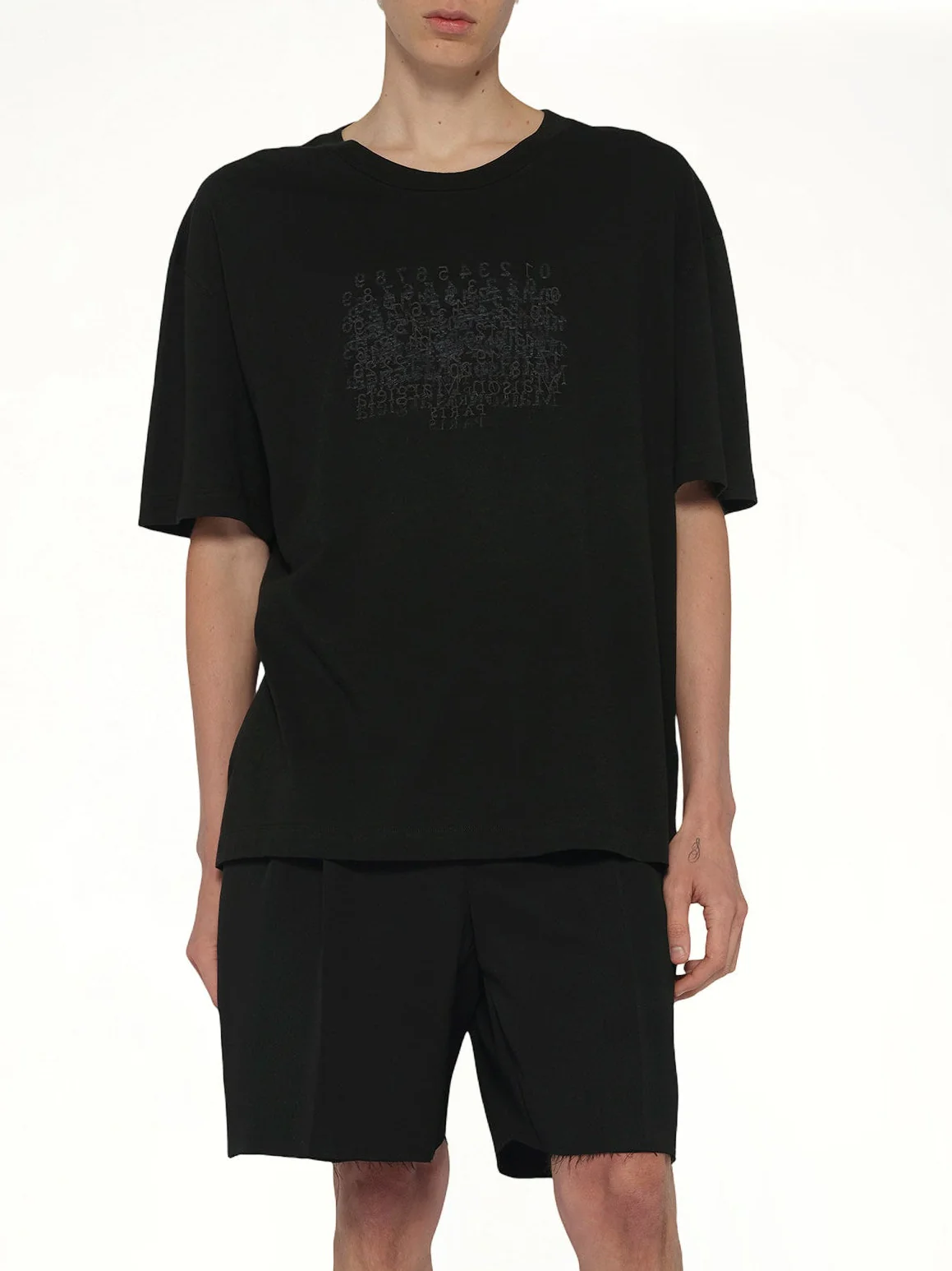 Slubby Logo T-Shirt in Washed Black - Image 6