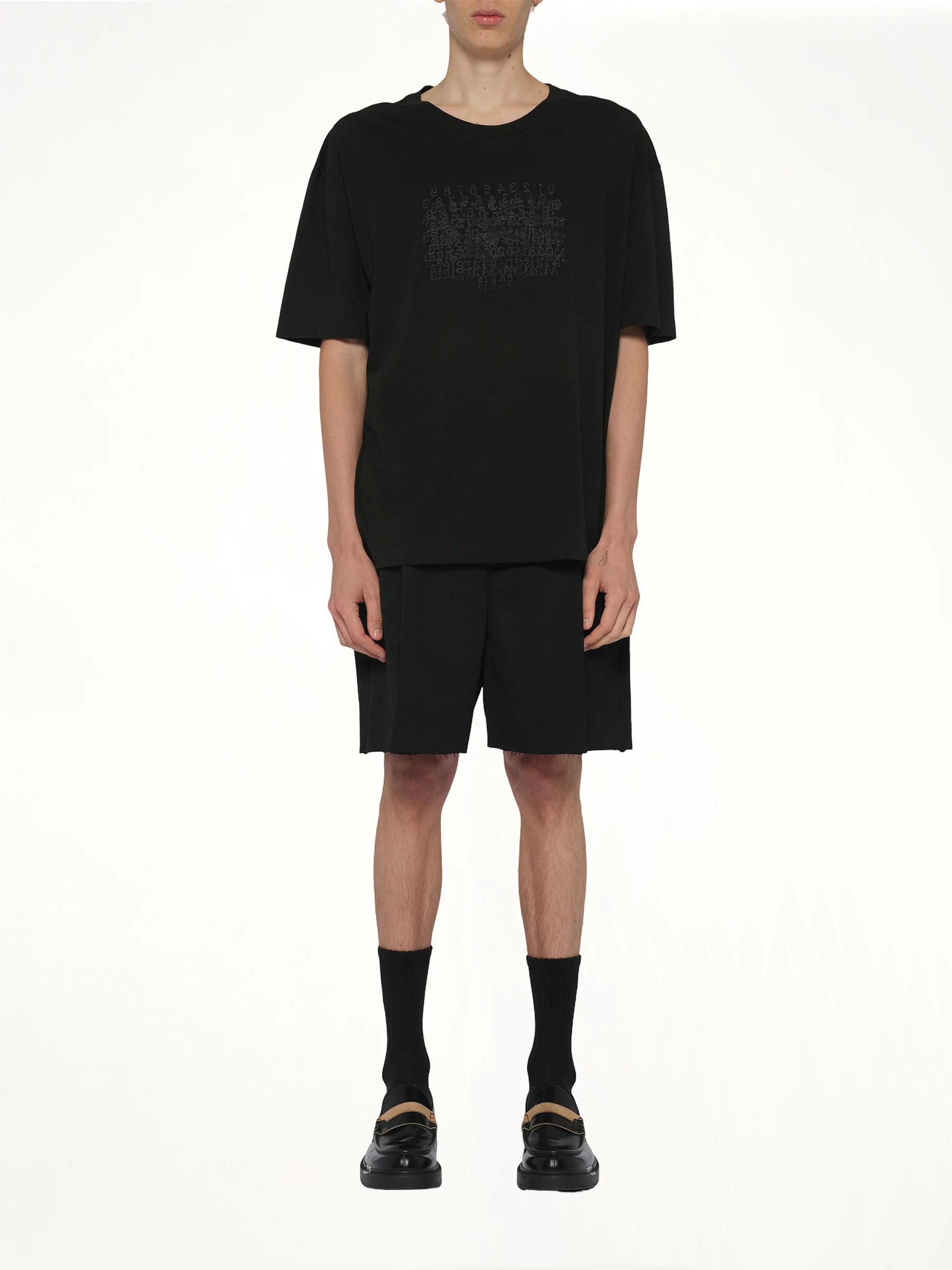 Slubby Logo T-Shirt in Washed Black - Image 7