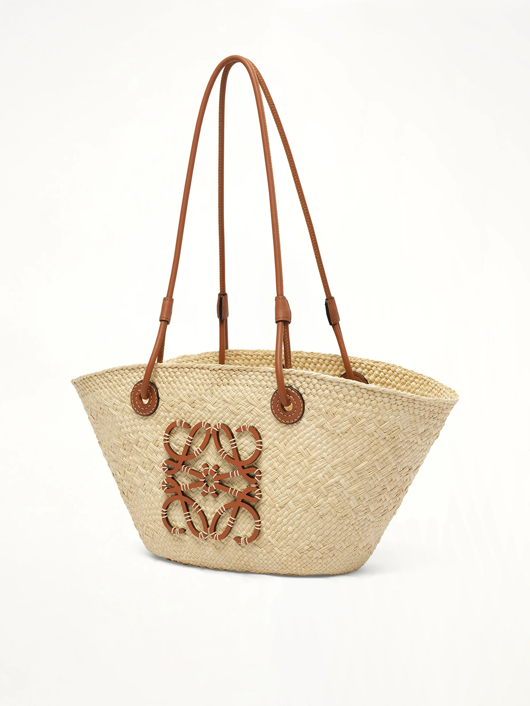 Anagram Basket Small Bag in Natural/Tan - Image 2