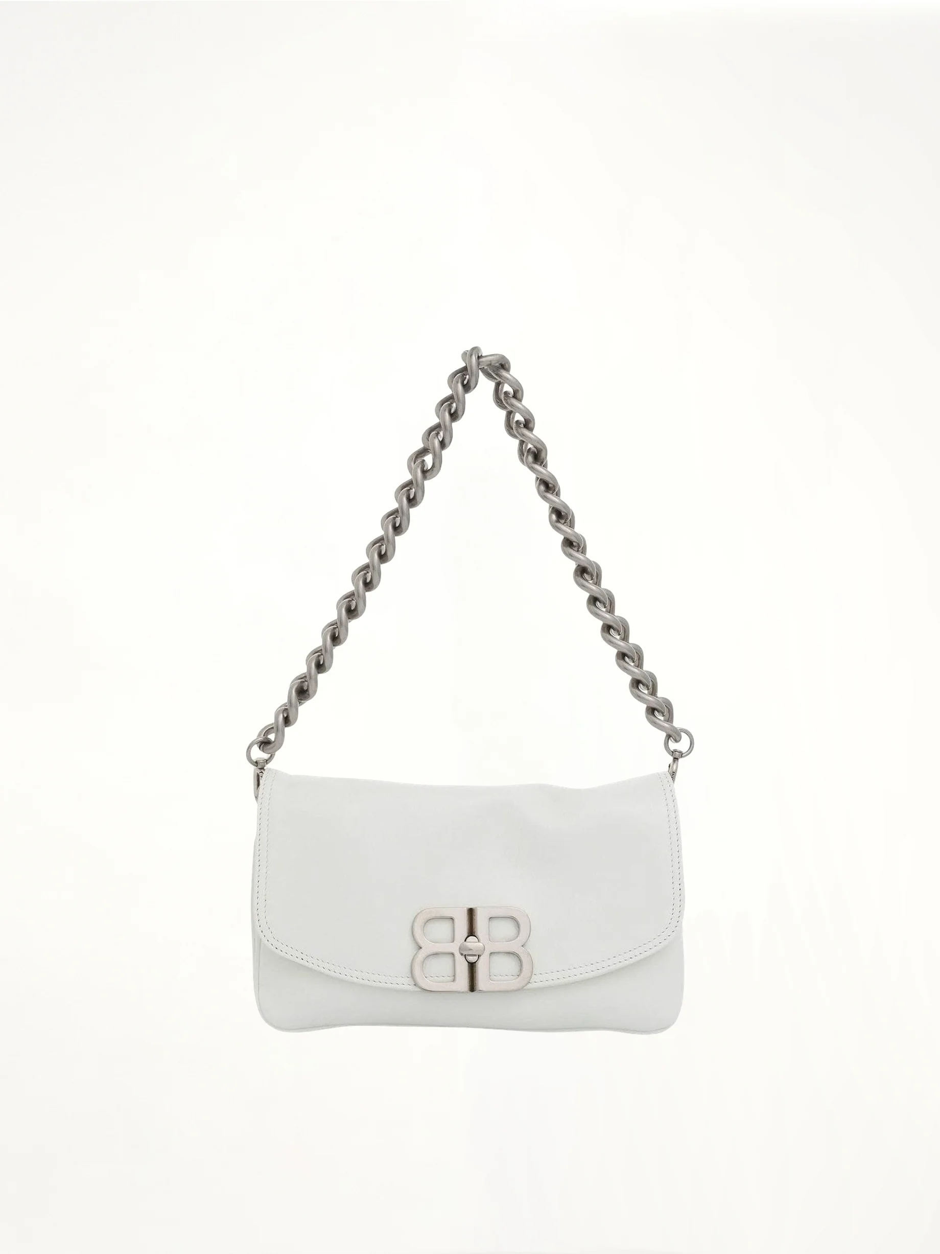 Small BB Soft Flap Bag in Optic White - Image 3
