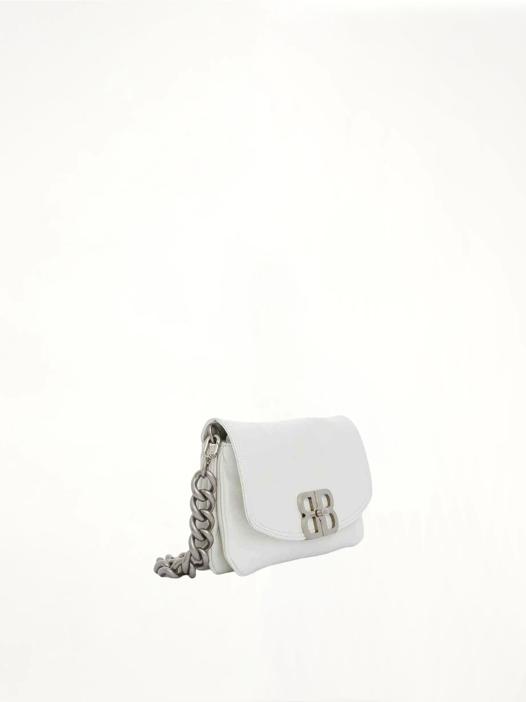 Small BB Soft Flap Bag in Optic White - Image 4