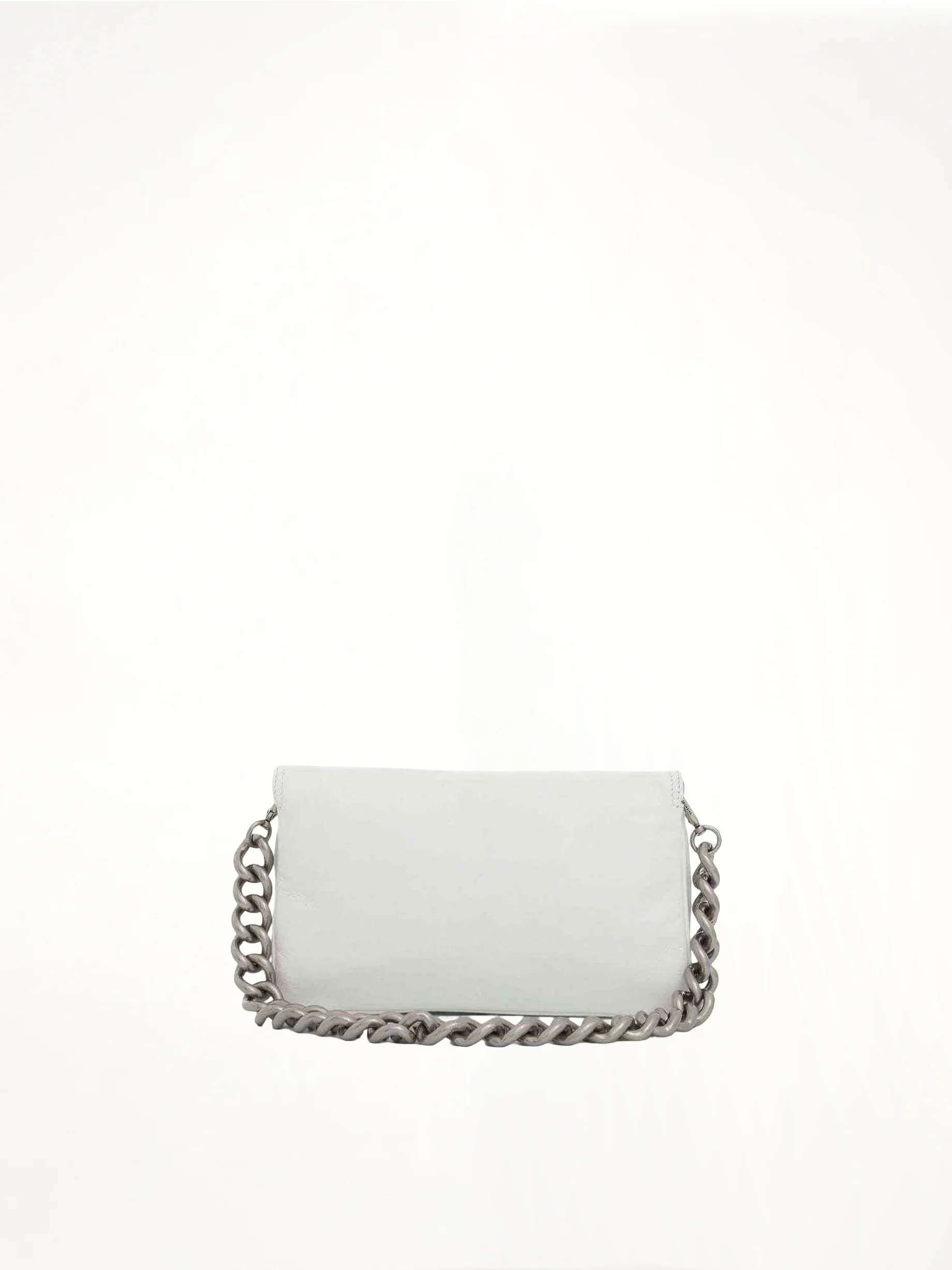 Small BB Soft Flap Bag in Optic White - Image 5