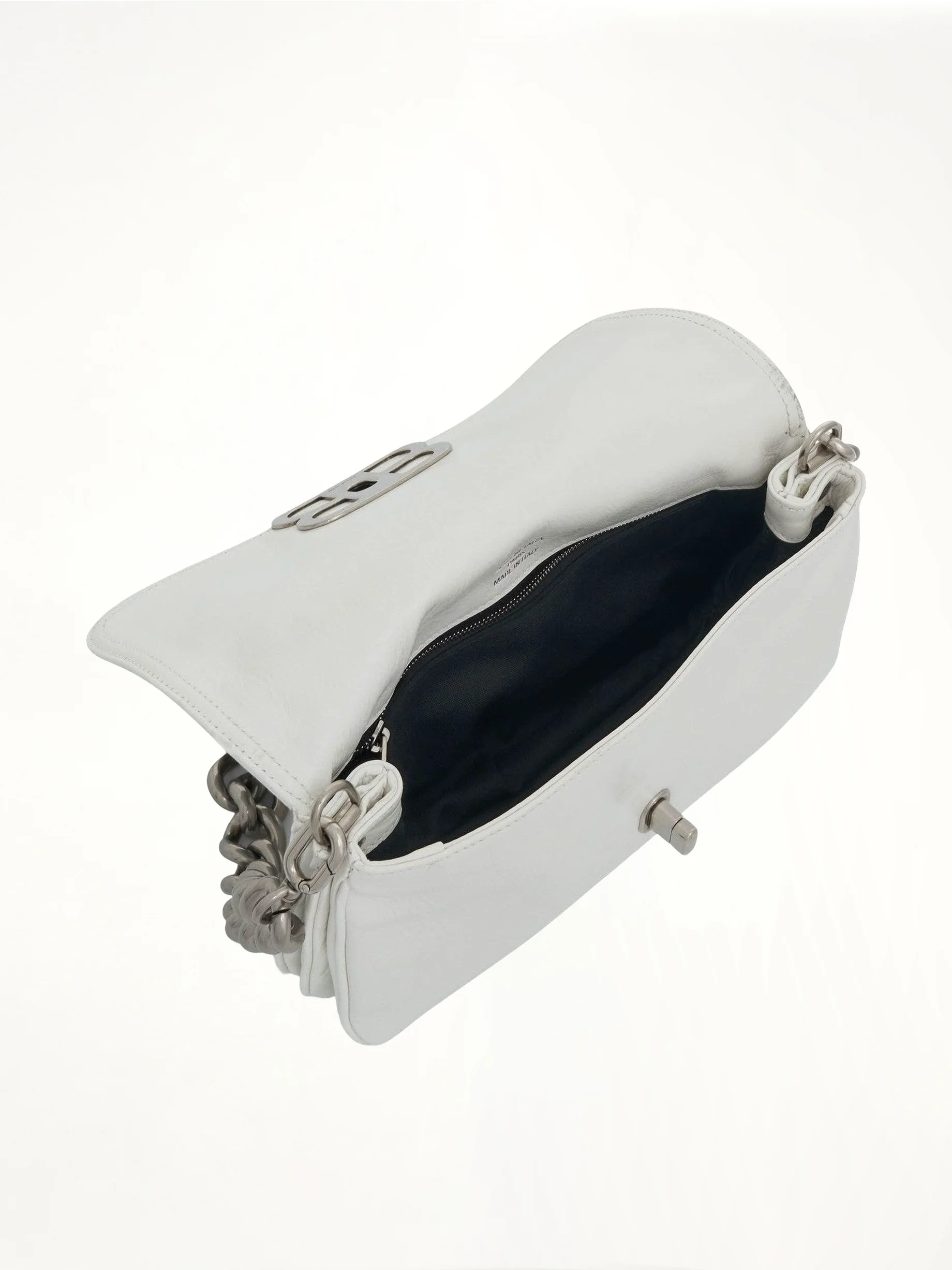 Small BB Soft Flap Bag in Optic White - Image 6