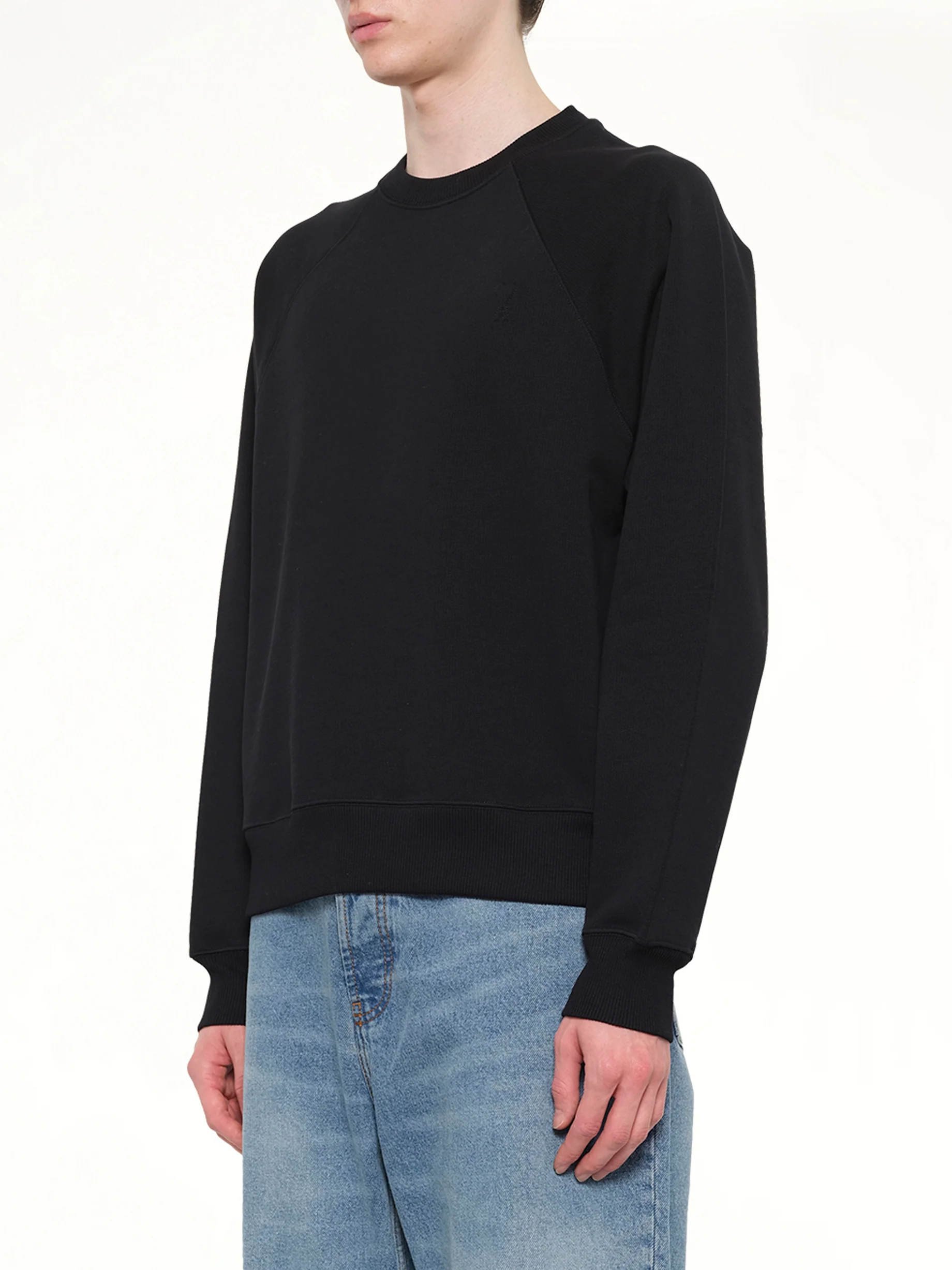 Small Embossed ADC Sweatshirt in Black - Image 3