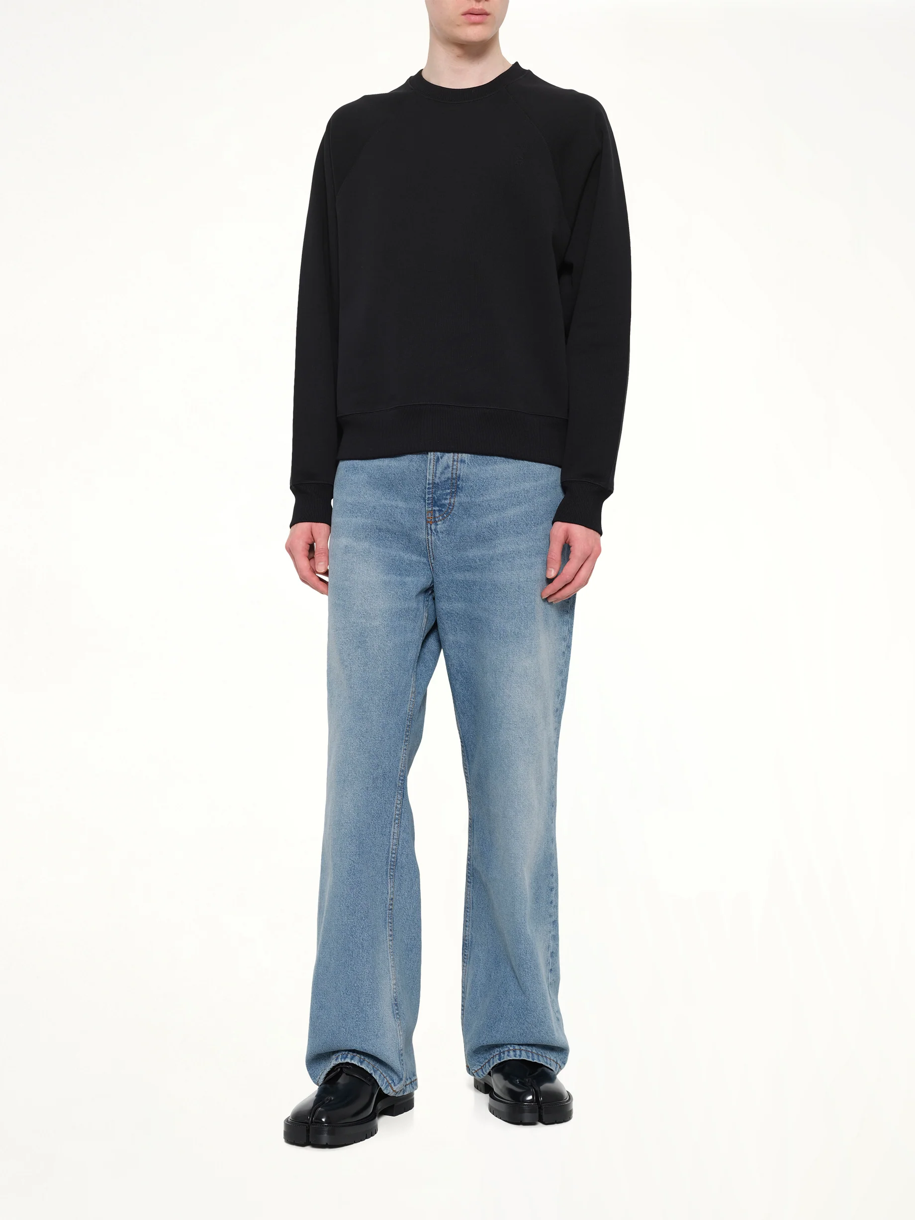Small Embossed ADC Sweatshirt in Black - Image 4