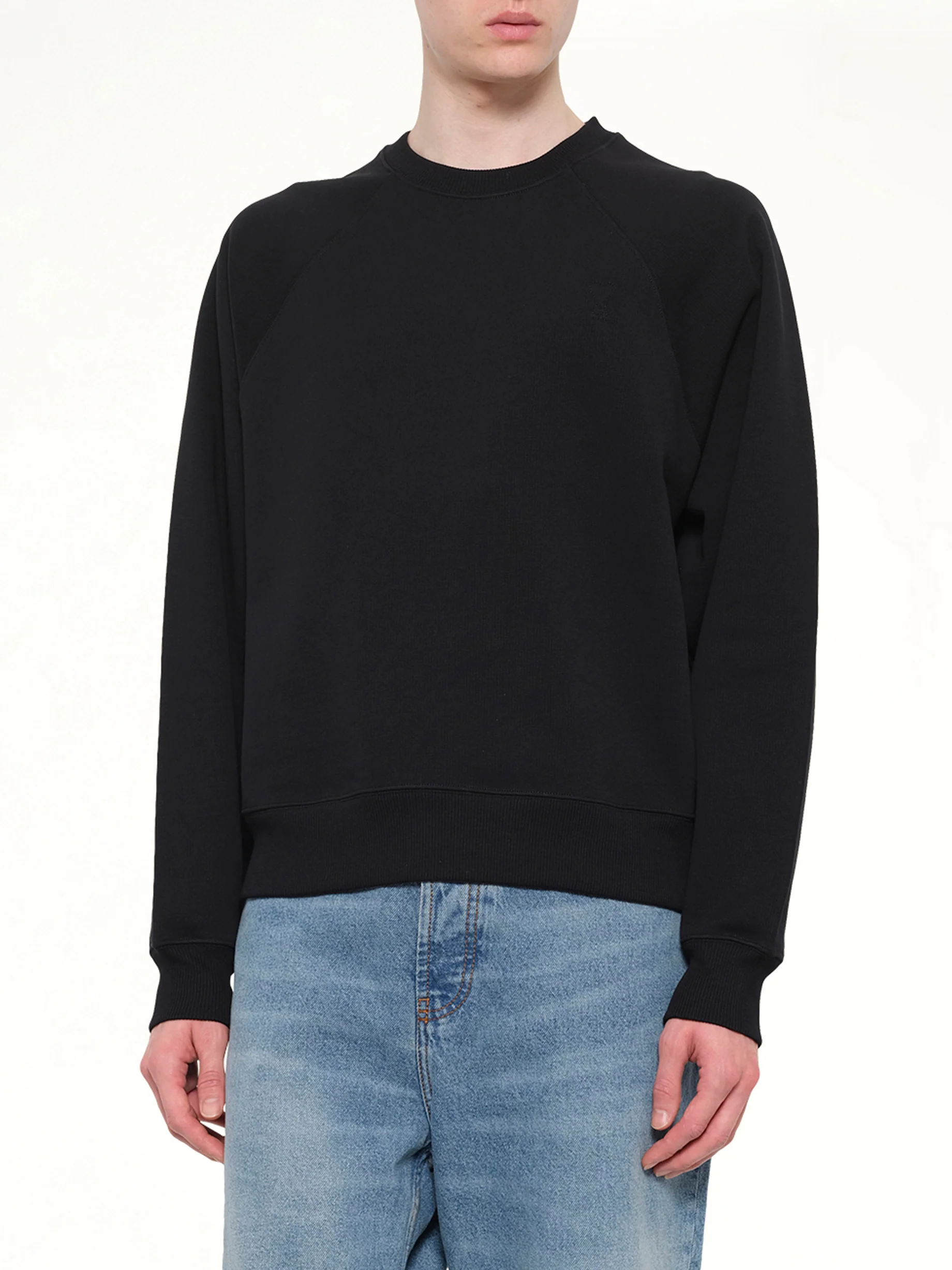 Small Embossed ADC Sweatshirt in Black - Image 6