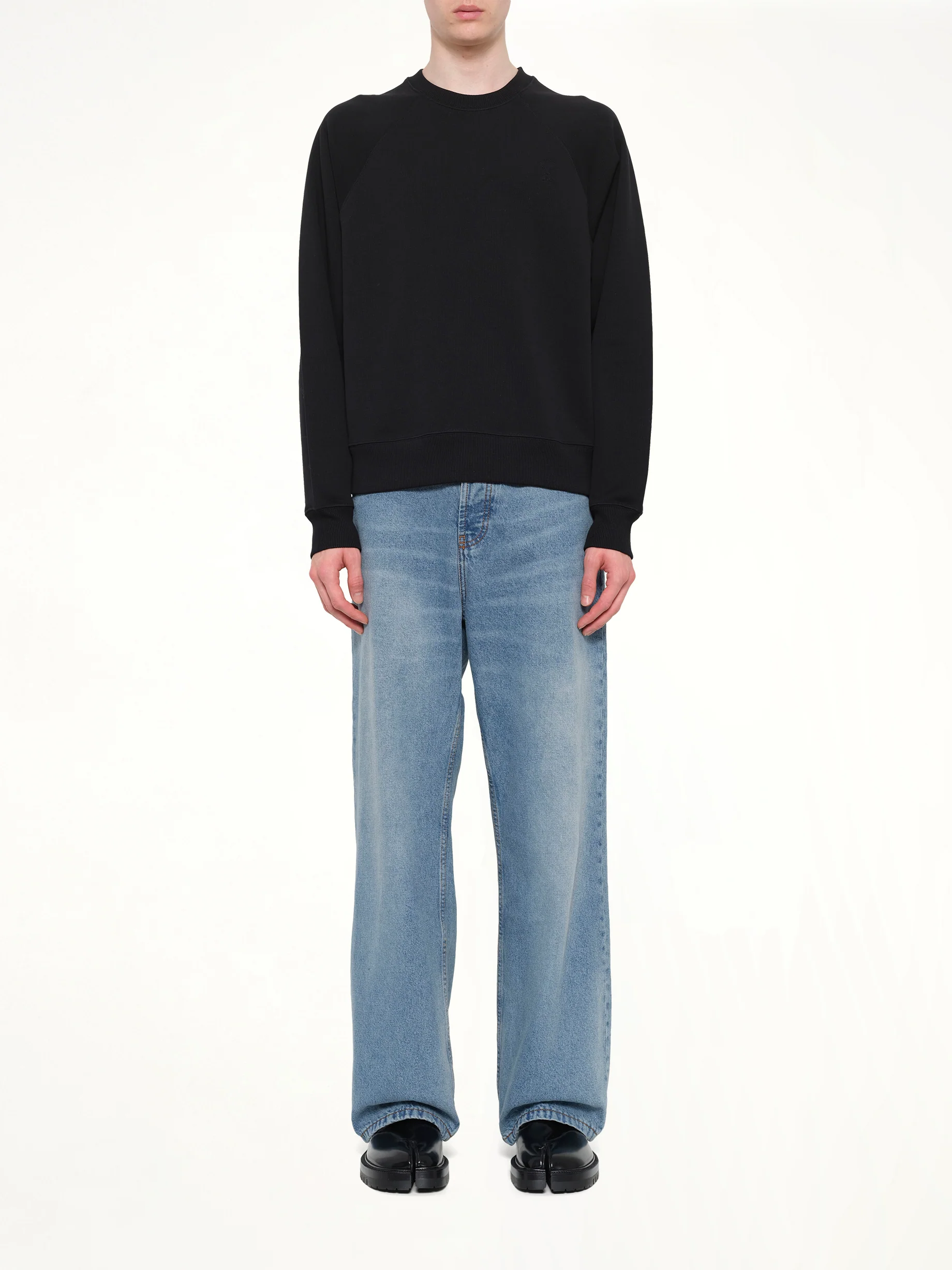 Small Embossed ADC Sweatshirt in Black - Image 7
