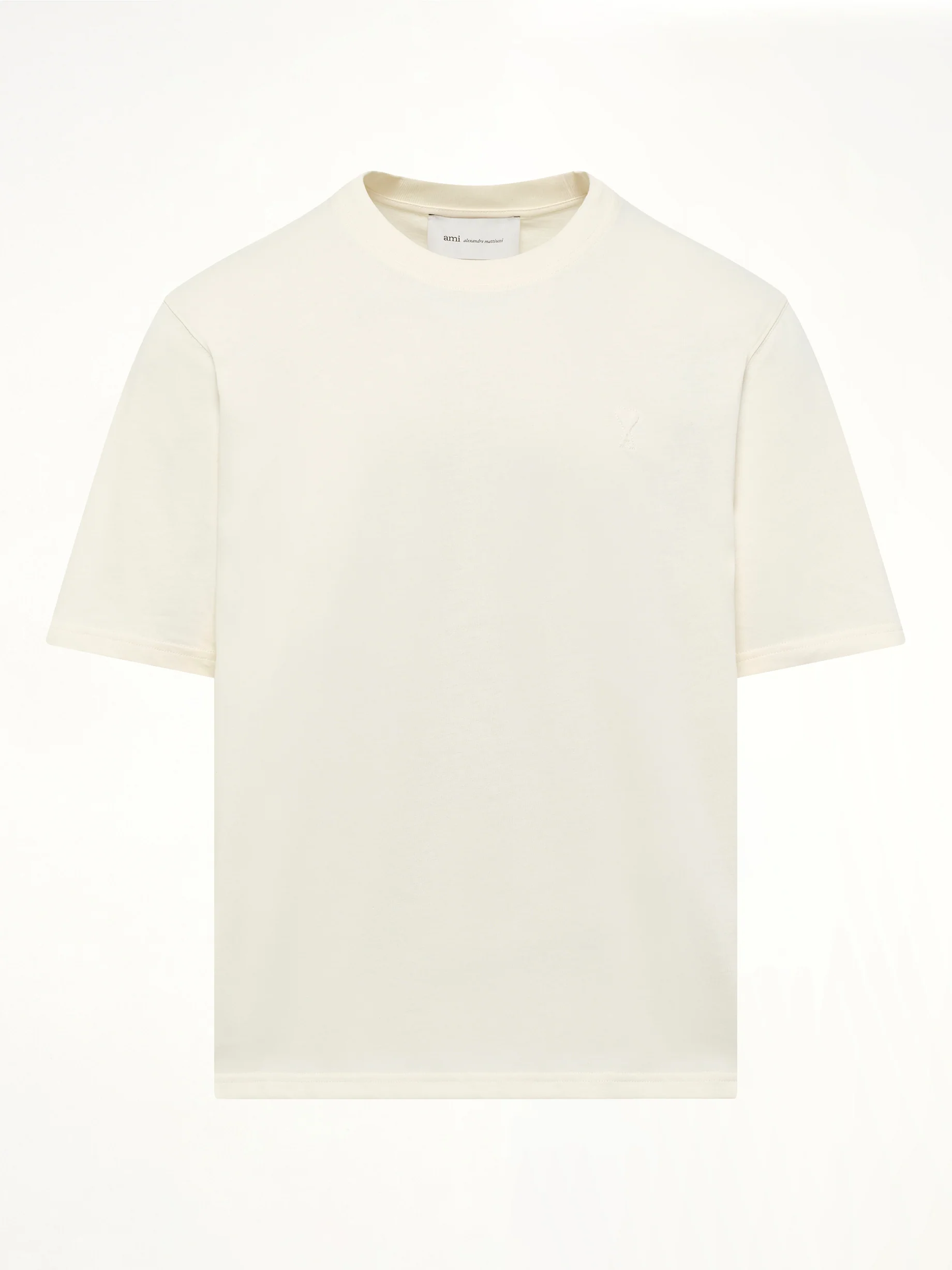 Small Embossed ADC T-Shirt in Cream - Image 2