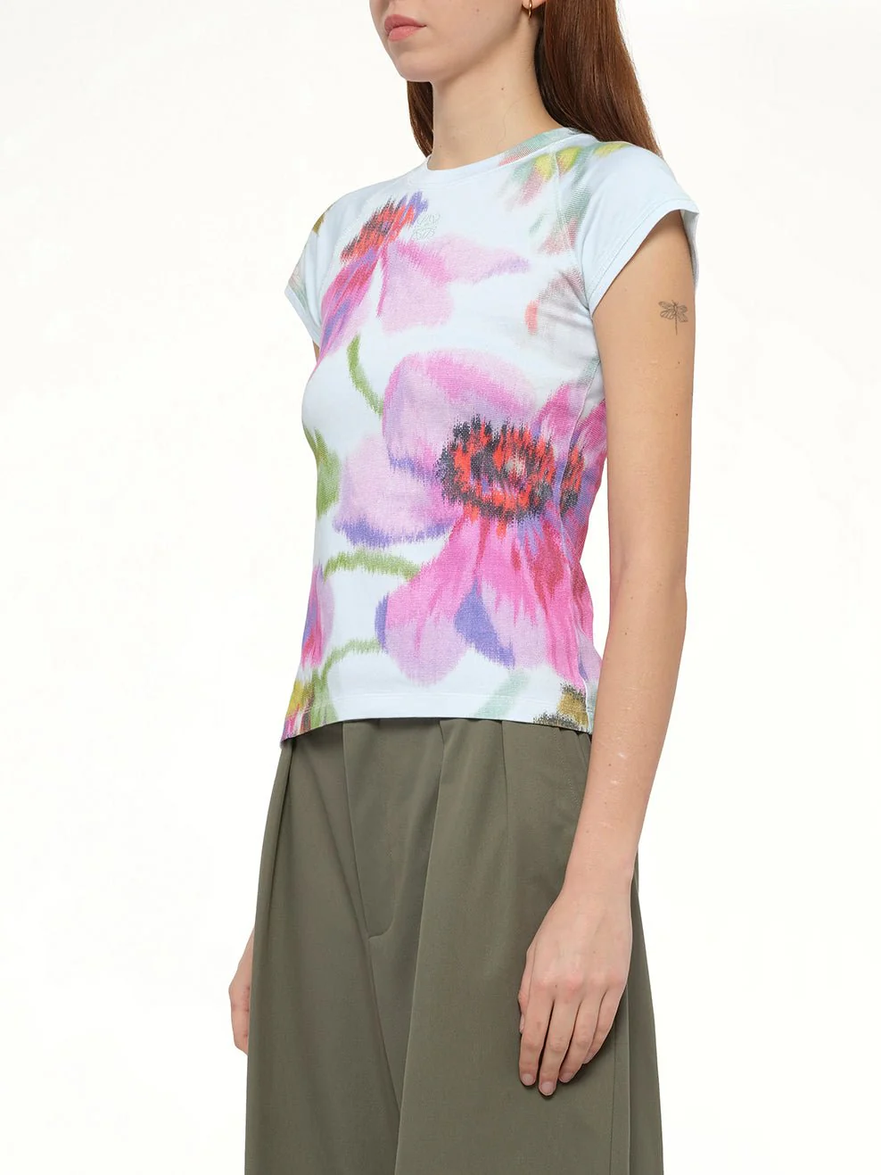 Small Fit T-Shirt in Light Blue/Multicolour - Image 3