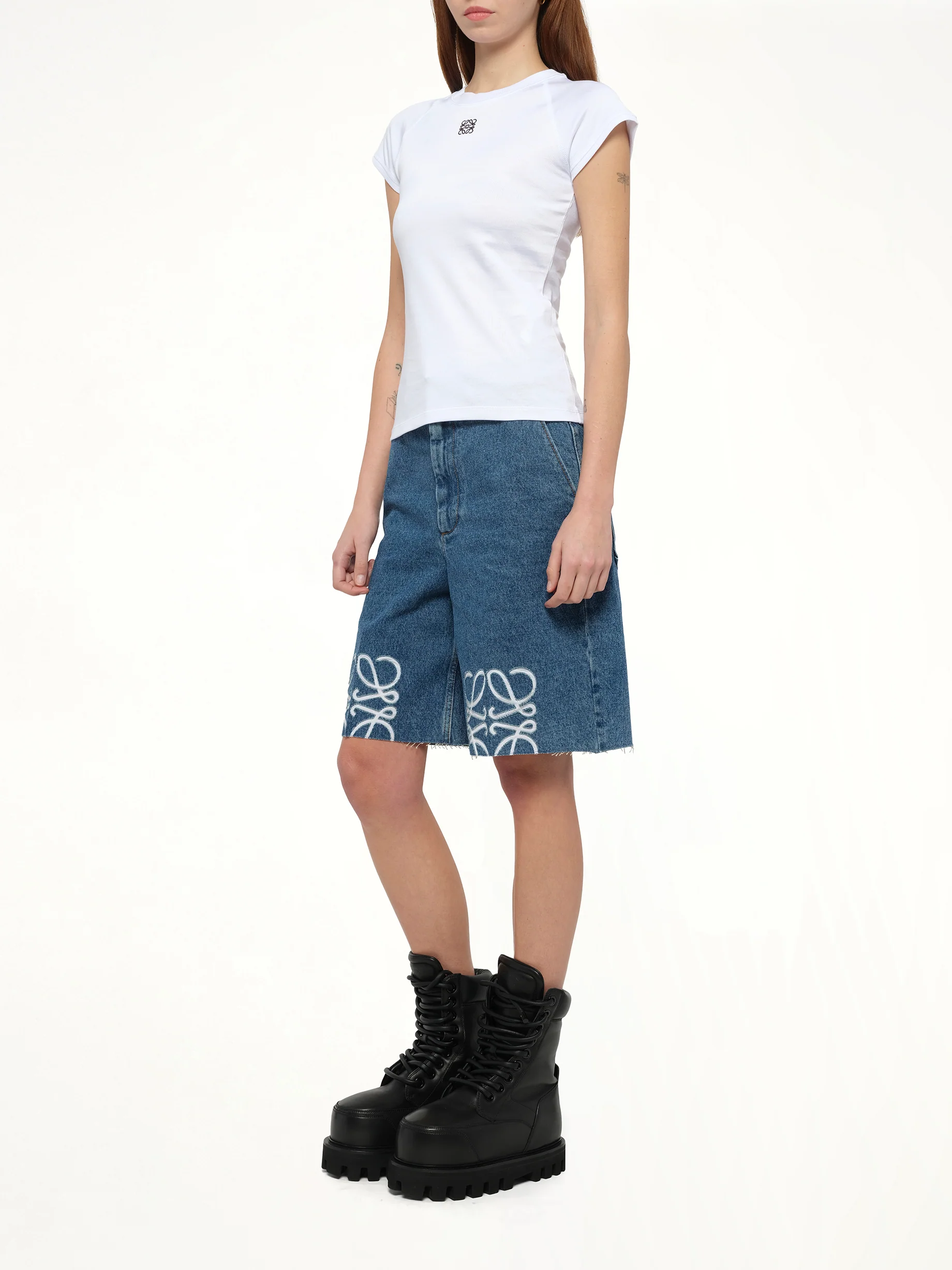 Small Fit Anagram T-Shirt in White - Image 4