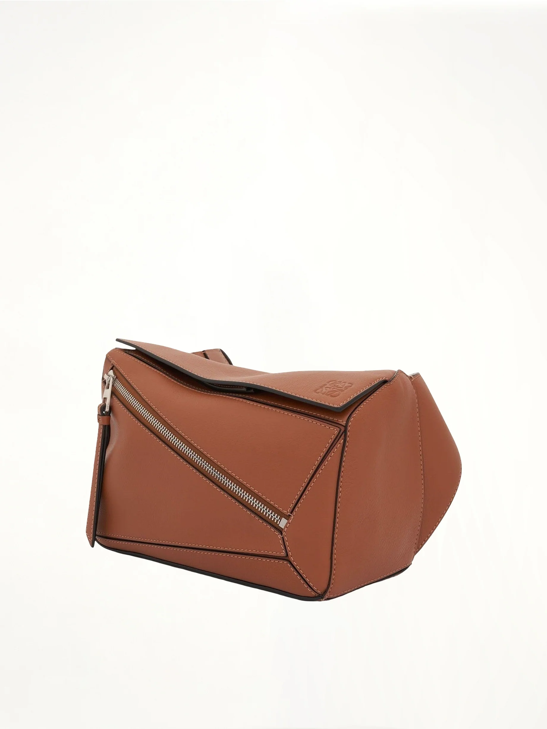 Small Puzzle Bumbag in Classic Calfskin in Tan - Image 2