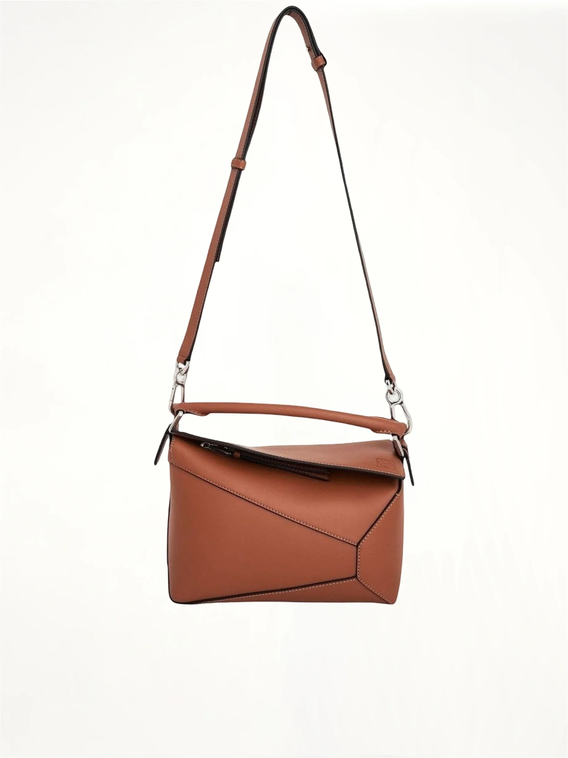 Small Puzzle Edge Bag in Tan - Image 4