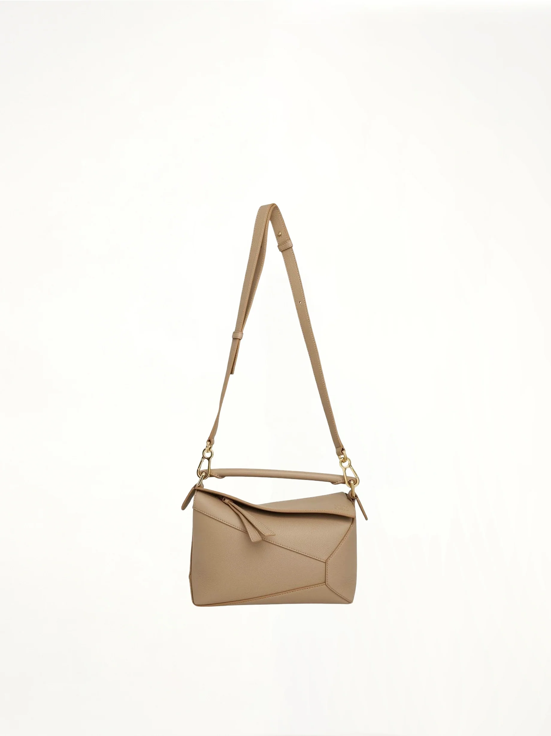 Small Puzzle Edge Bag in Soft Grained Calf in Sand - Image 7