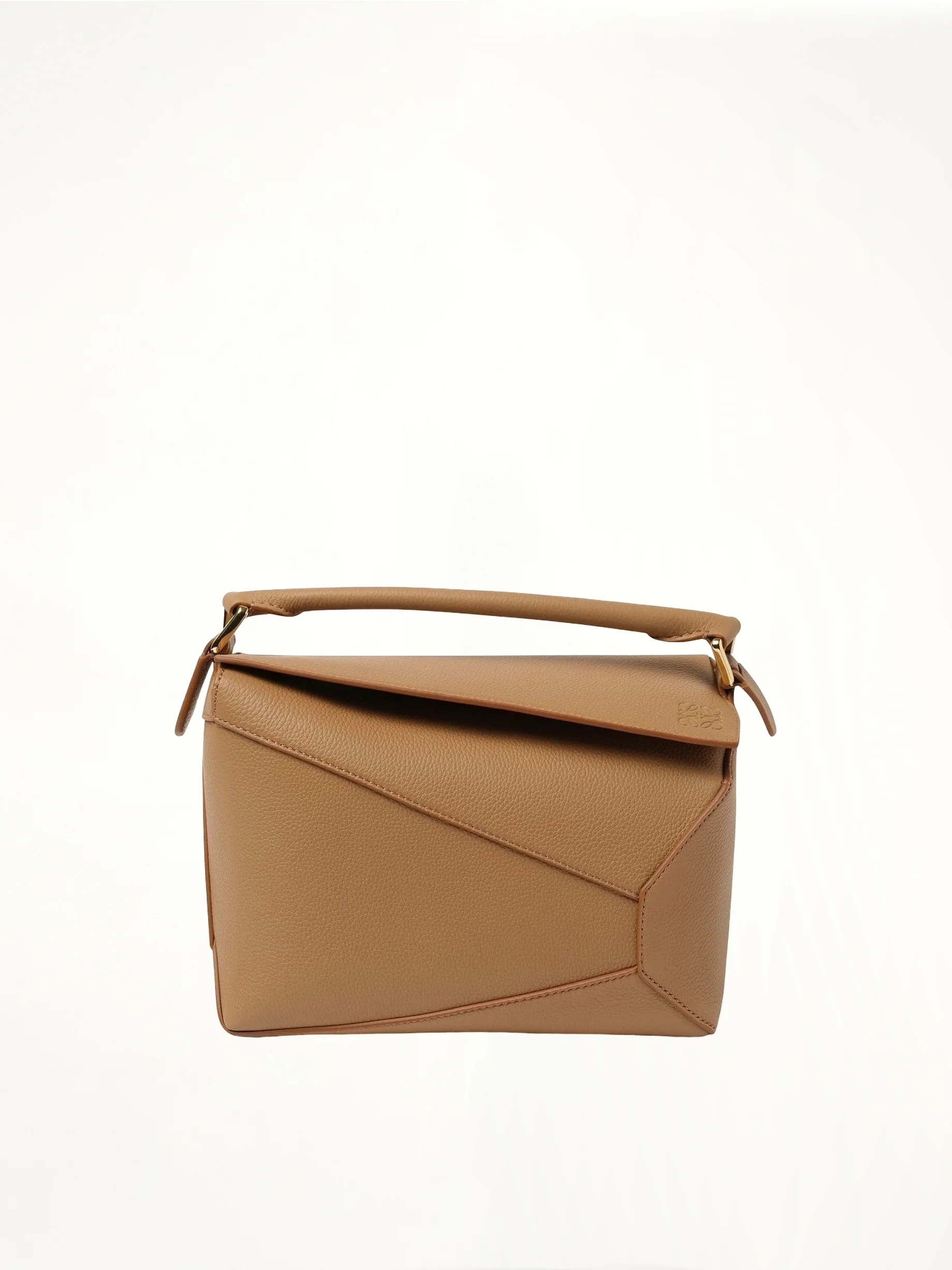 Small Puzzle Edge Bag in Toffee