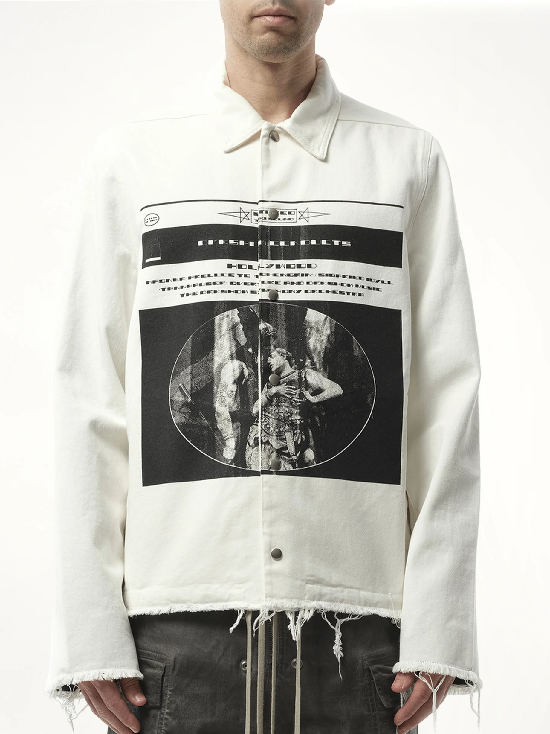 Snapfront Jacket in Milk/Black/Milk