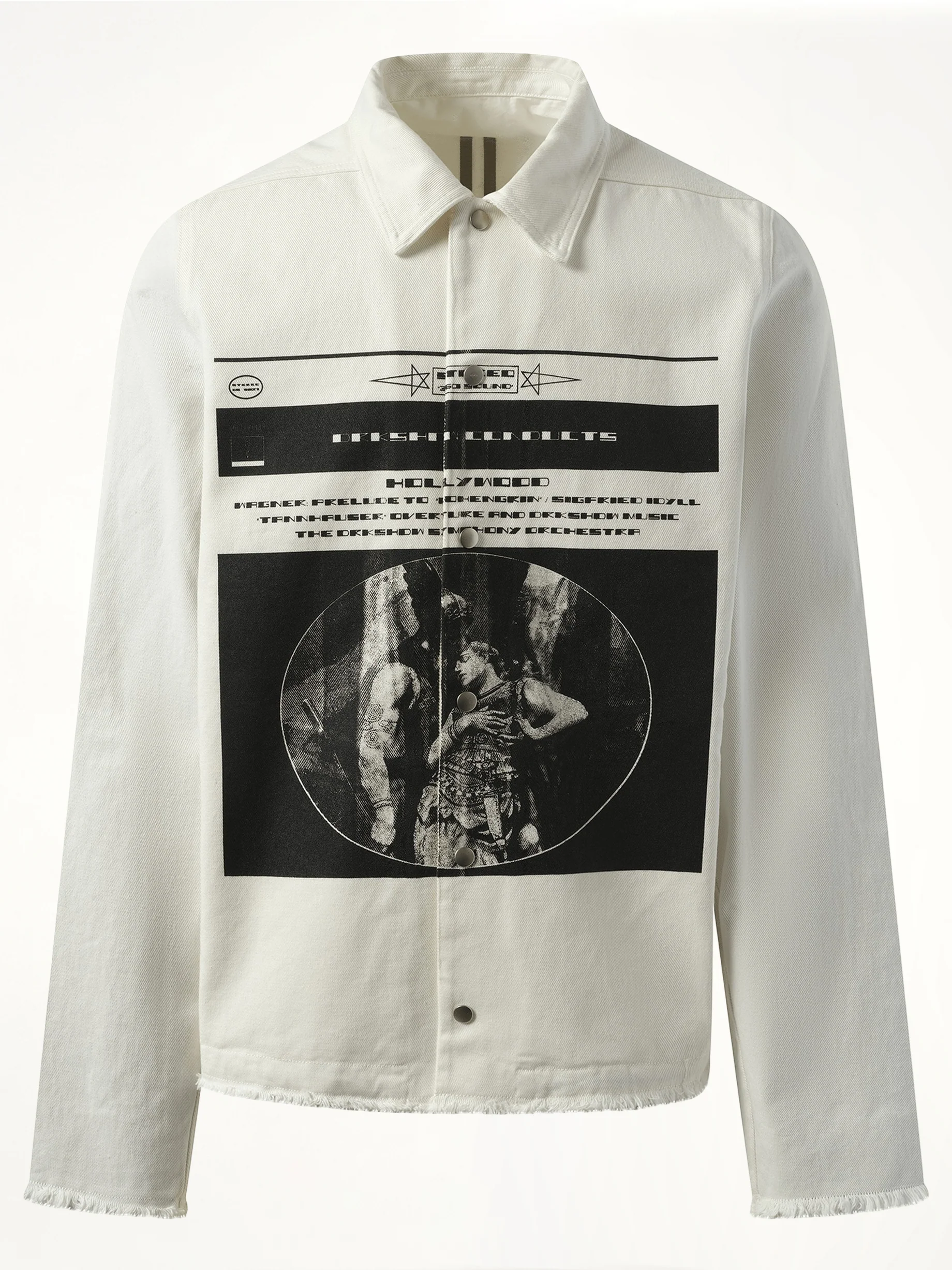 Snapfront Jacket in Milk/Black/Milk - Image 2