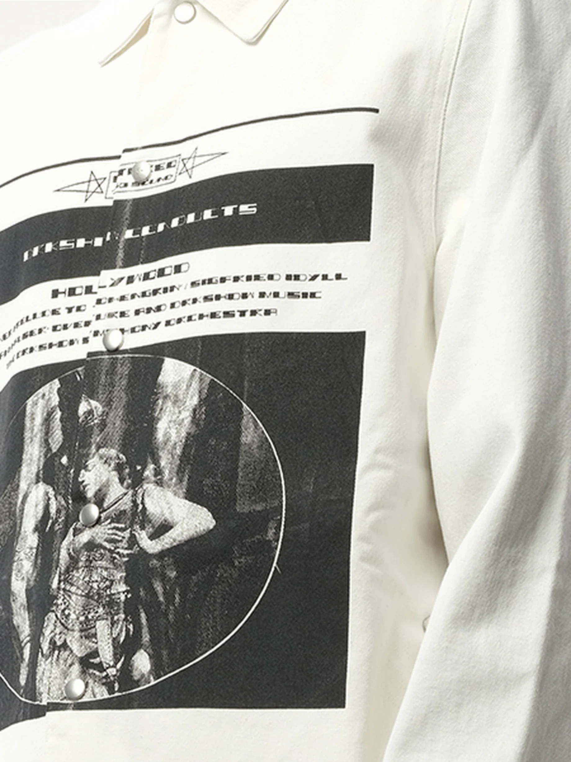 Snapfront Jacket in Milk/Black/Milk - Image 3