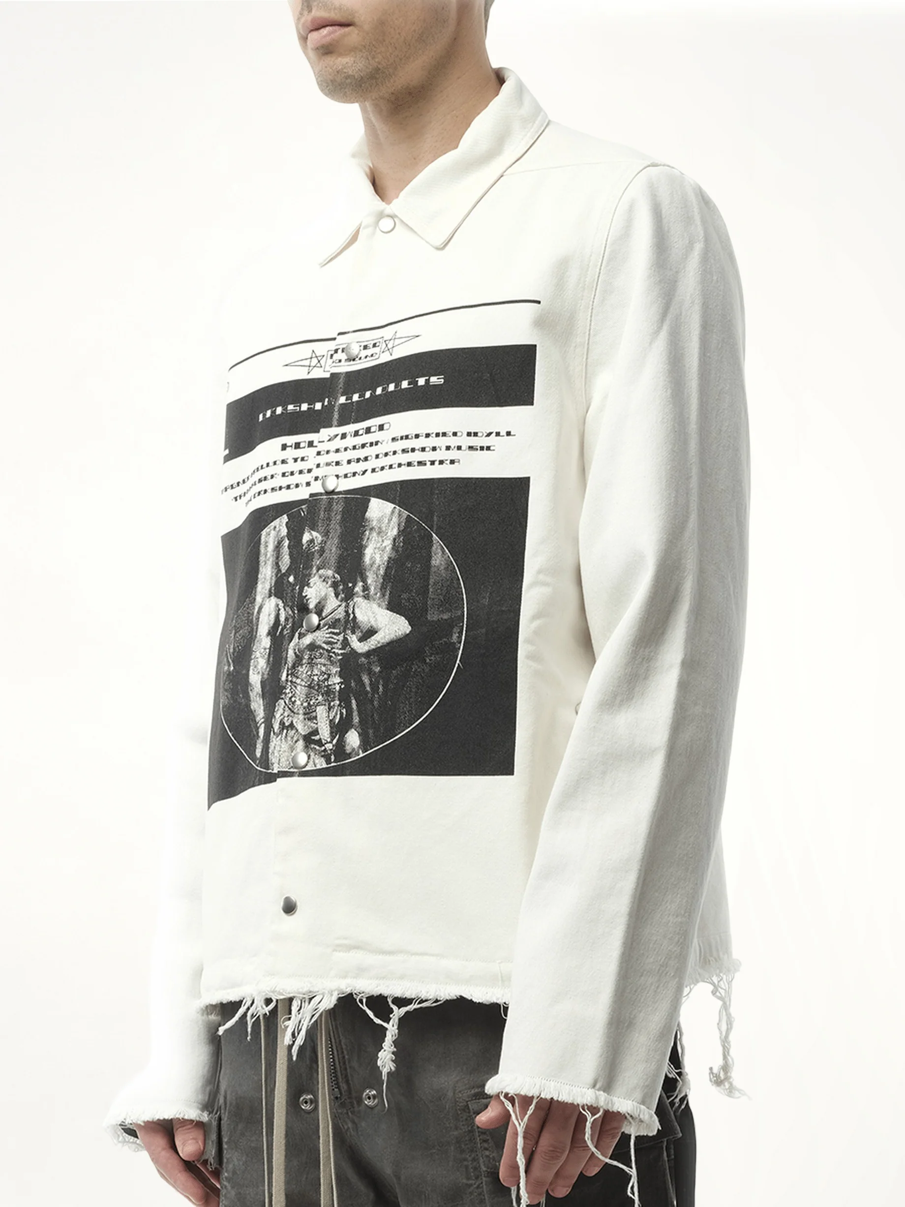 Snapfront Jacket in Milk/Black/Milk - Image 5