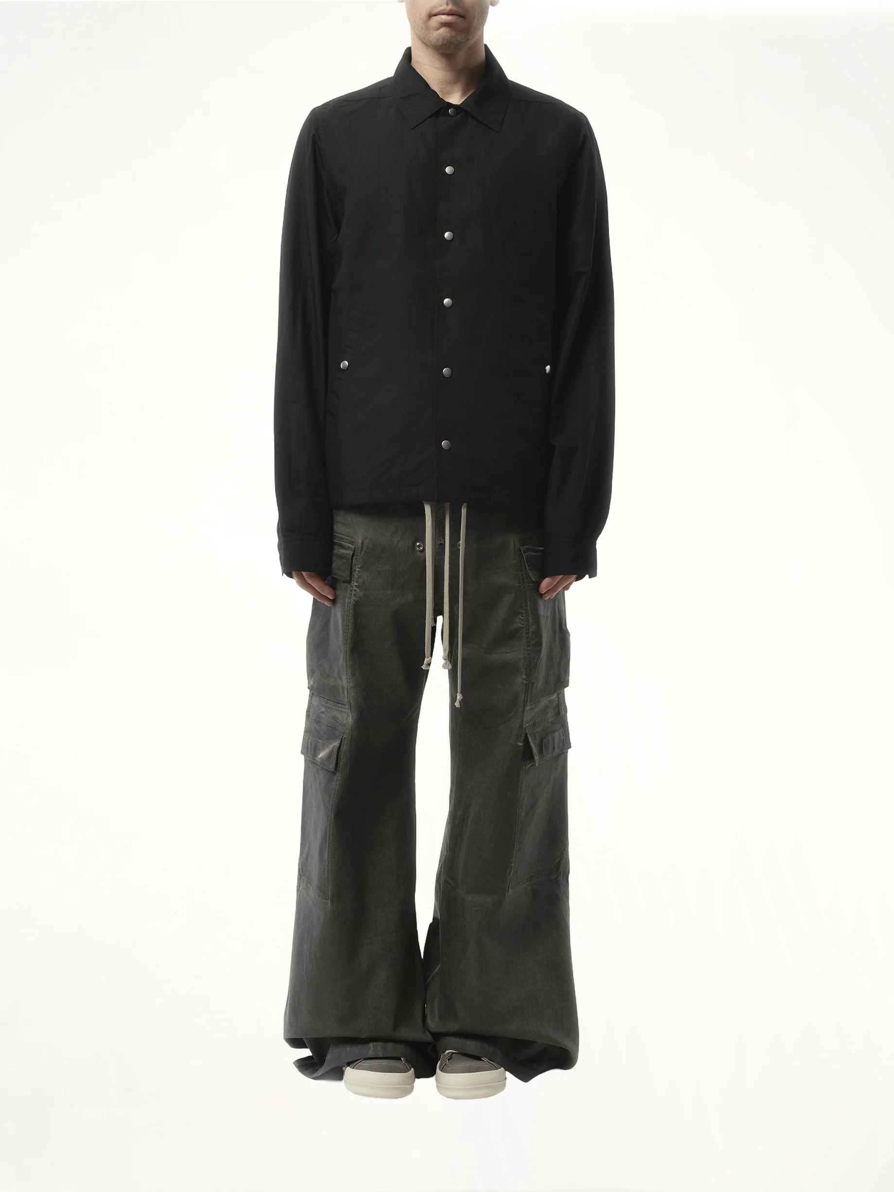 Snapfront Nylon Jacket in Black - Image 4