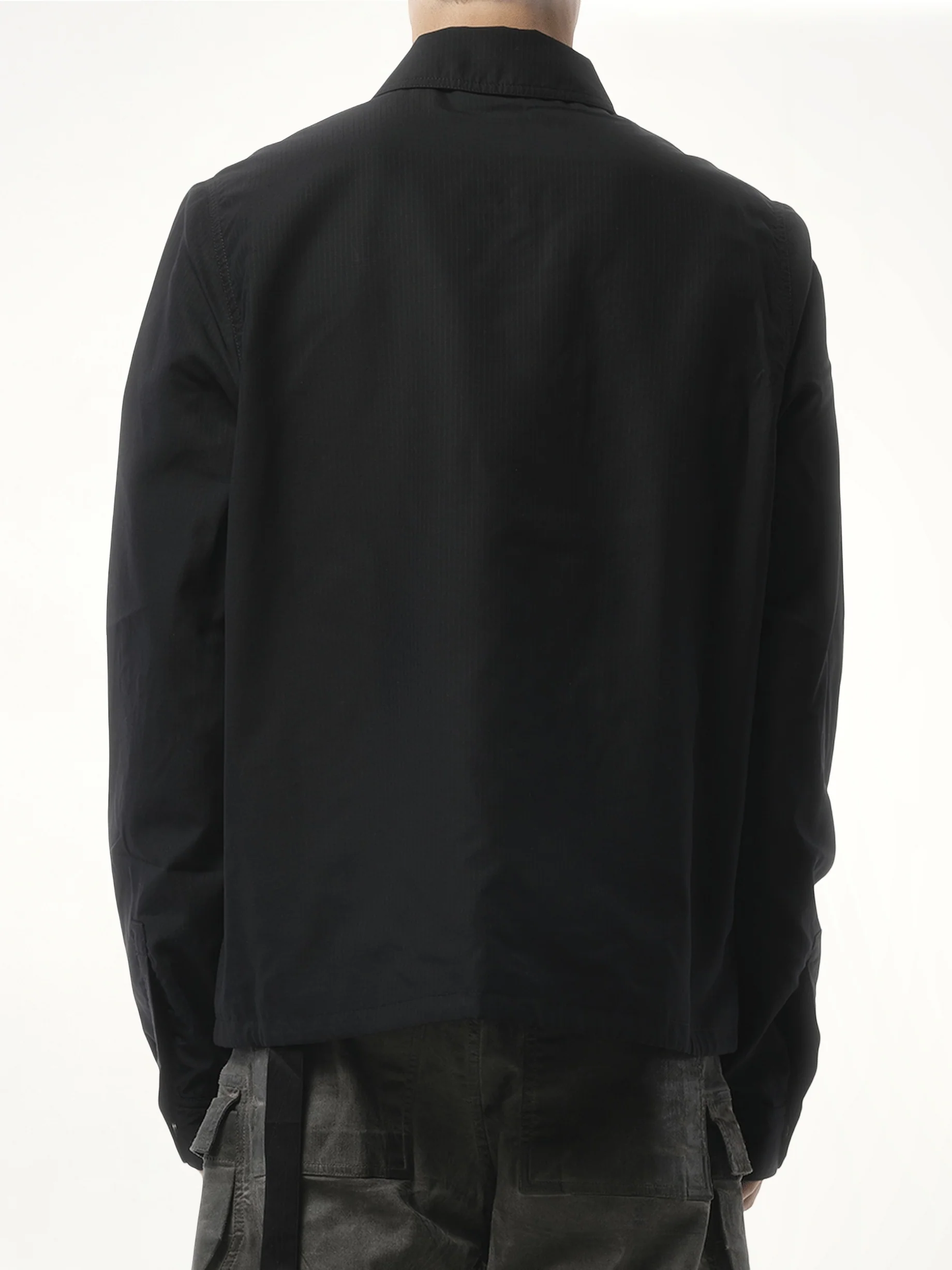 Snapfront Nylon Jacket in Black - Image 6