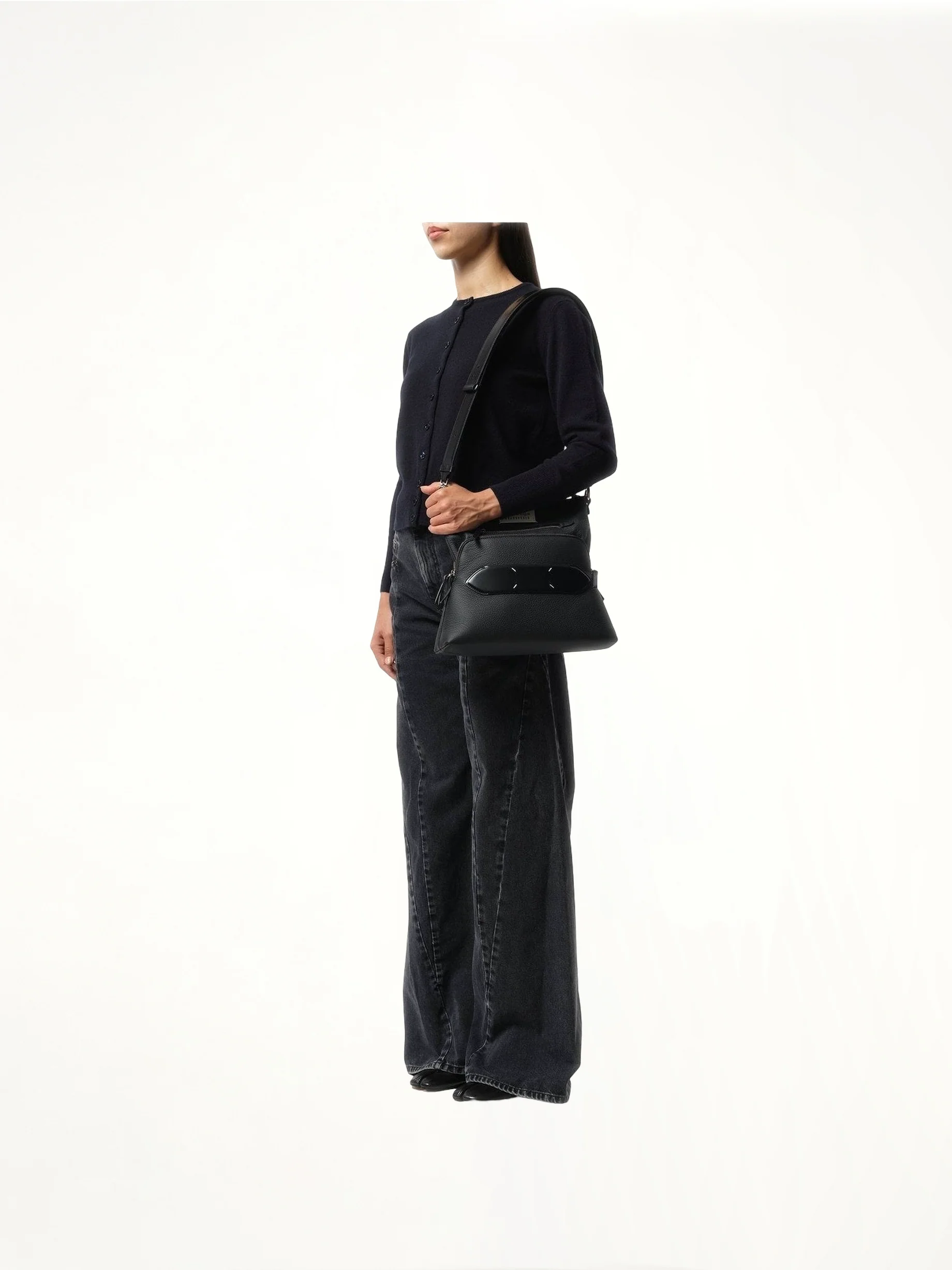 Soft 5AC Multifunction Small Shoulder Bag in Black - Image 4