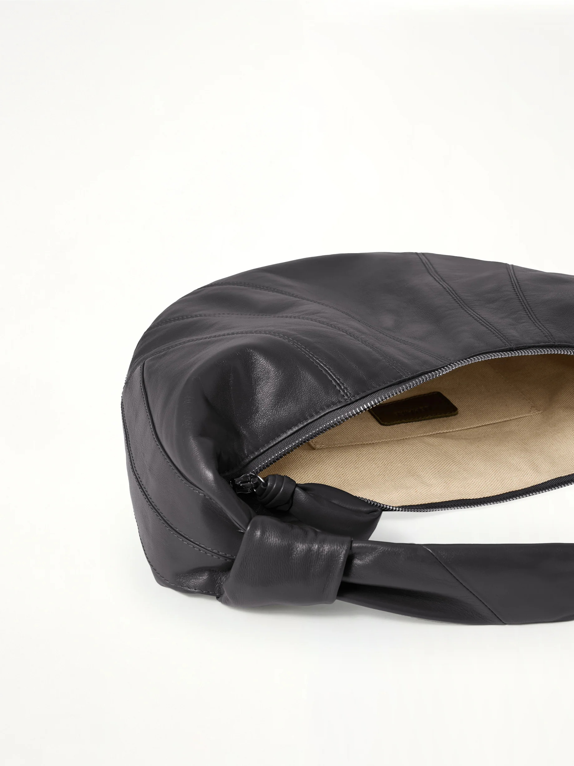 Soft Nappa Fortune Croissant Bag in Dark Chocolate - Image 3