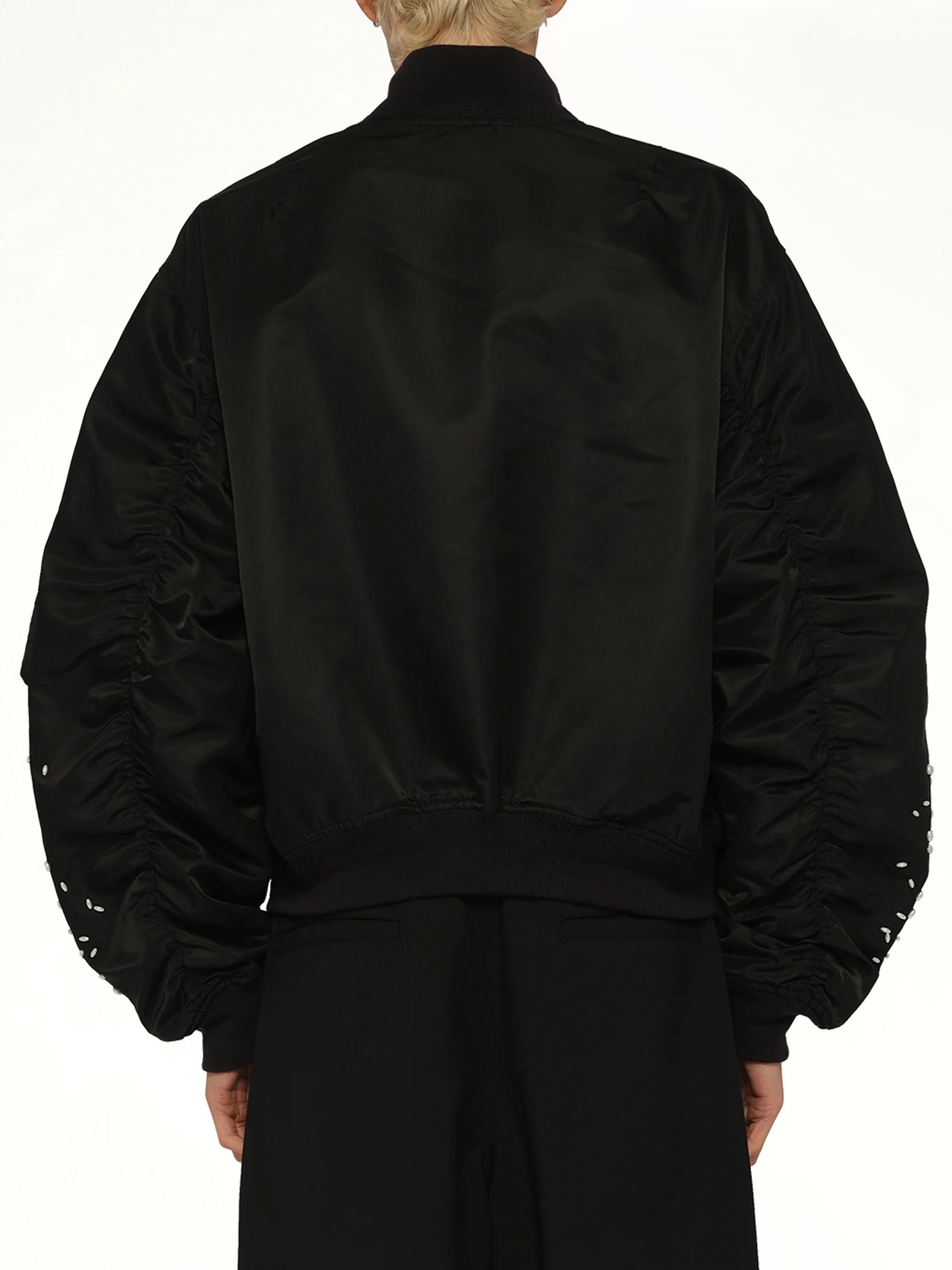 Spilled Rice Bomber Jacket in Black - Image 5