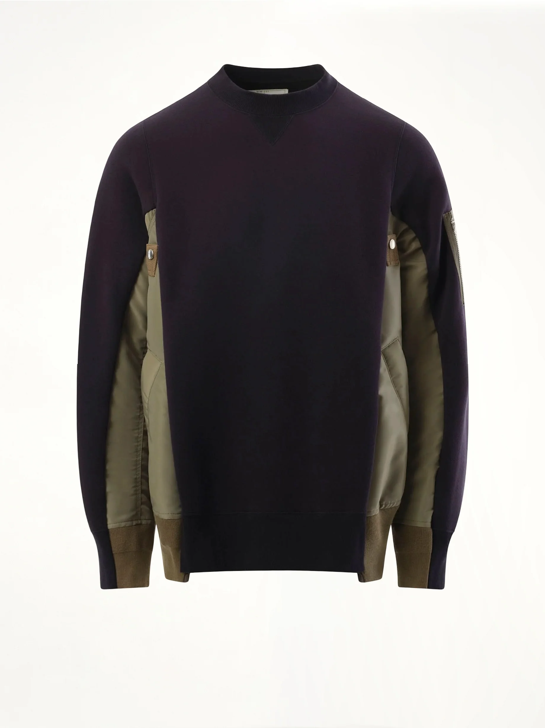 Sponge Sweat Nylon Twill Pullover in Navy/Khaki - Image 2