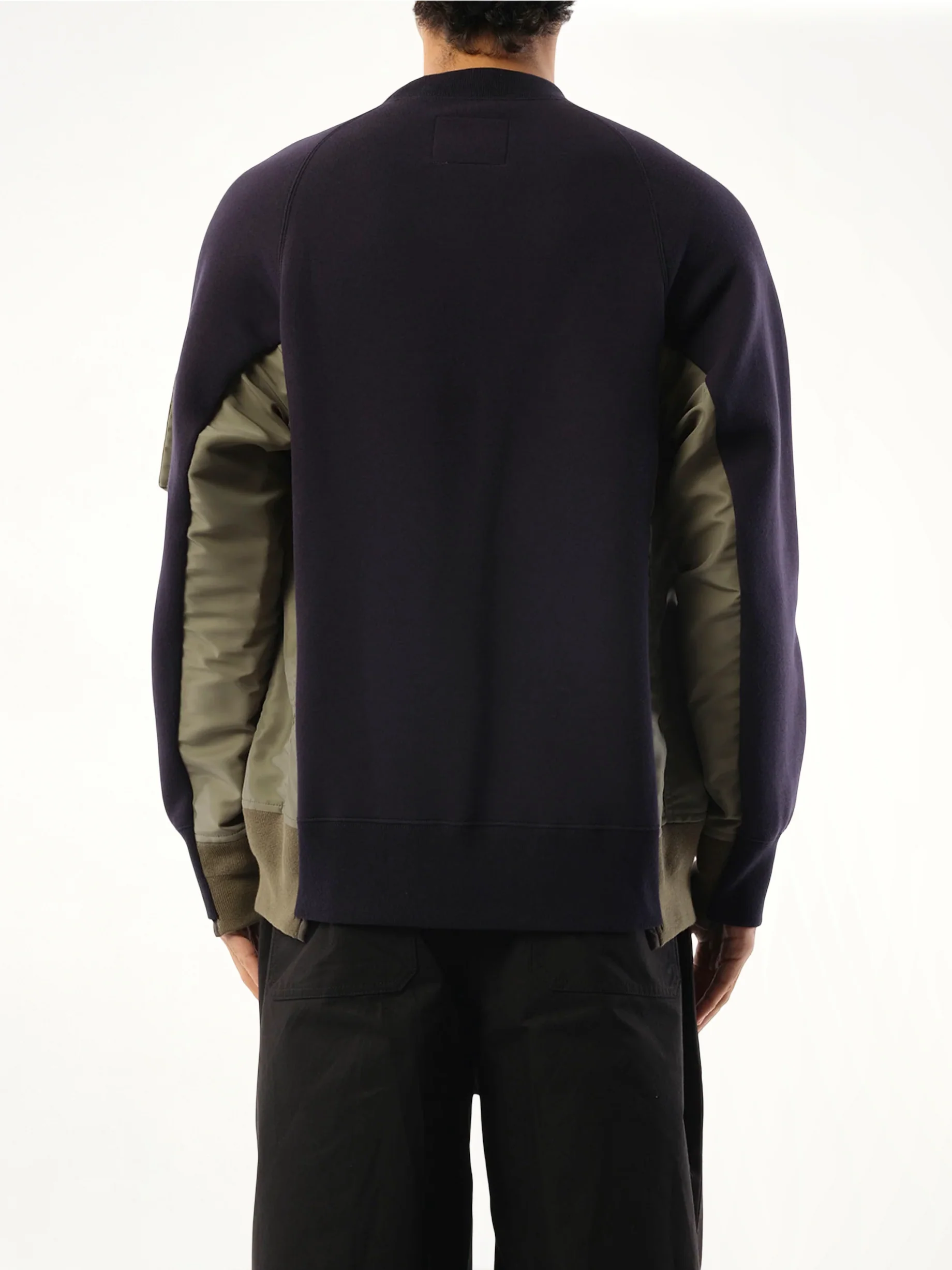 Sponge Sweat Nylon Twill Pullover in Navy/Khaki - Image 6