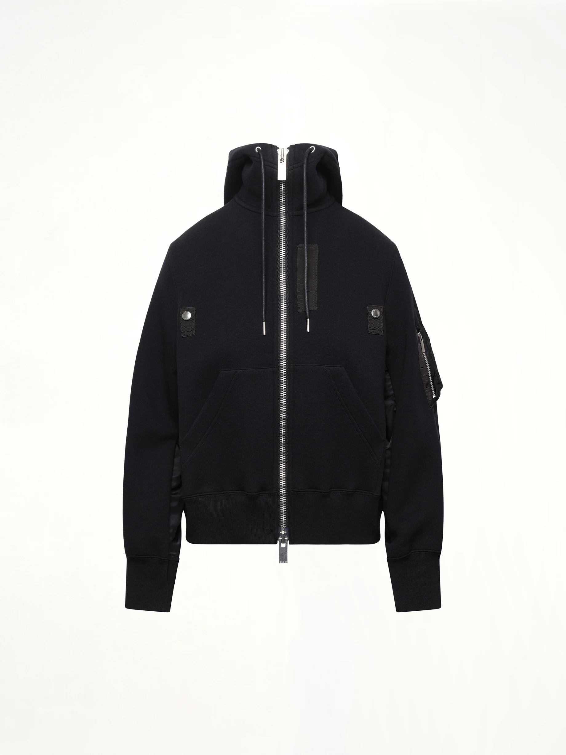 Sponge x Nylon Twill Hoodie in Black - Image 2