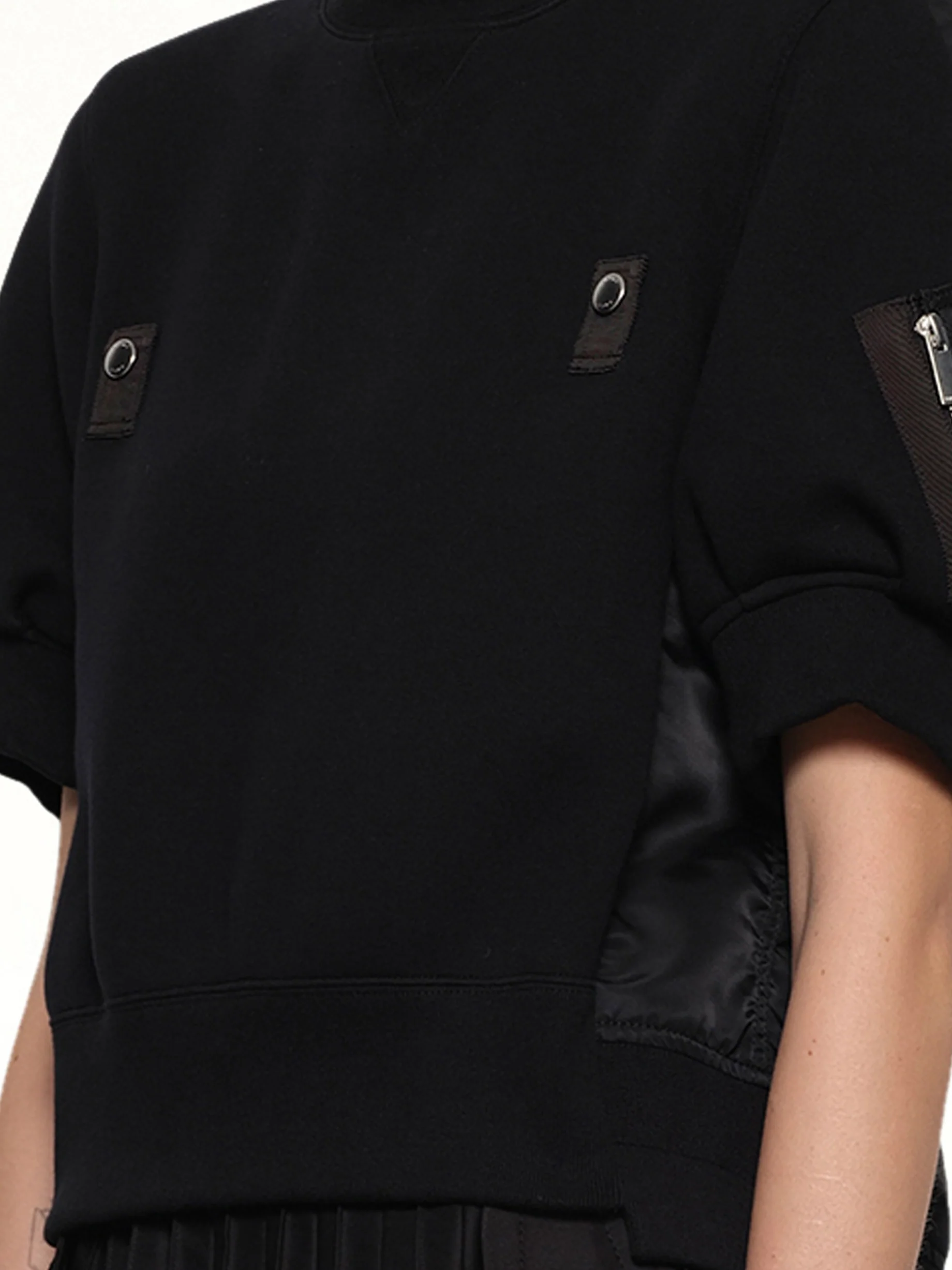 Sponge x Nylon Twill Pullover in Black - Image 3