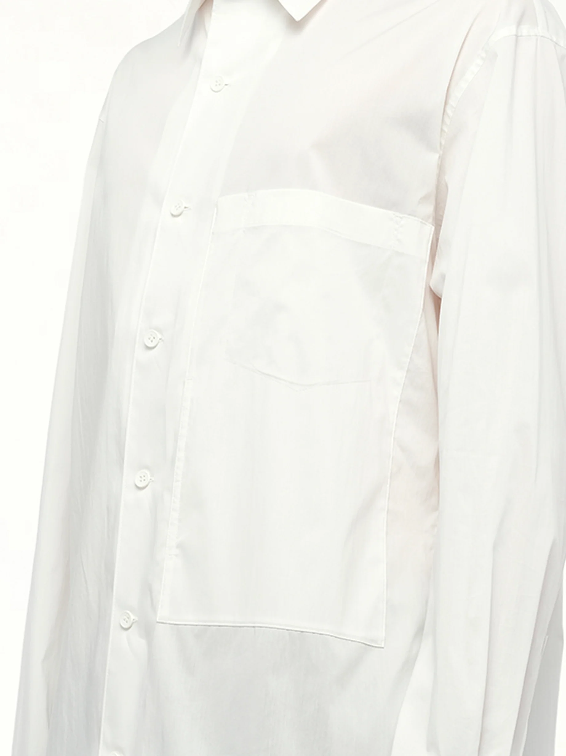 Sporty Cotton Shirt in White - Image 3