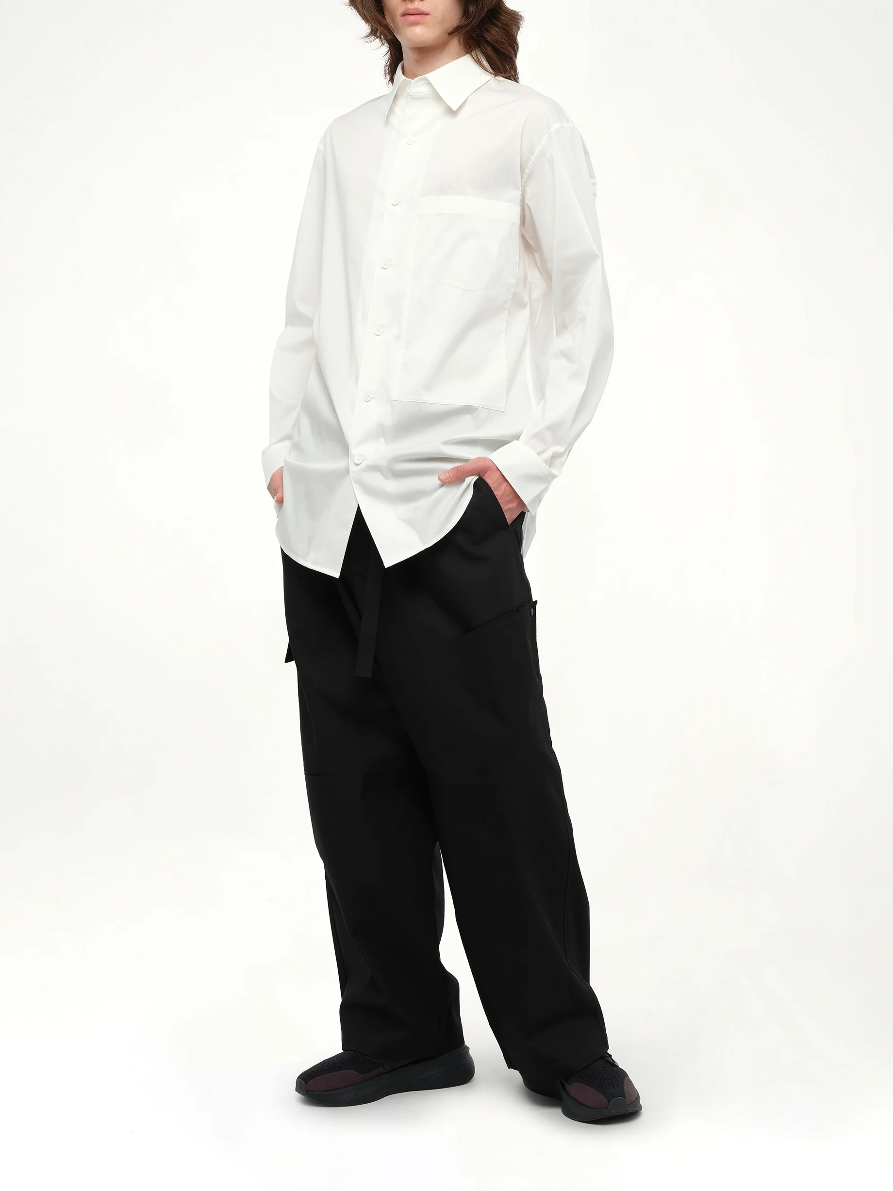 Sporty Cotton Shirt in White - Image 4