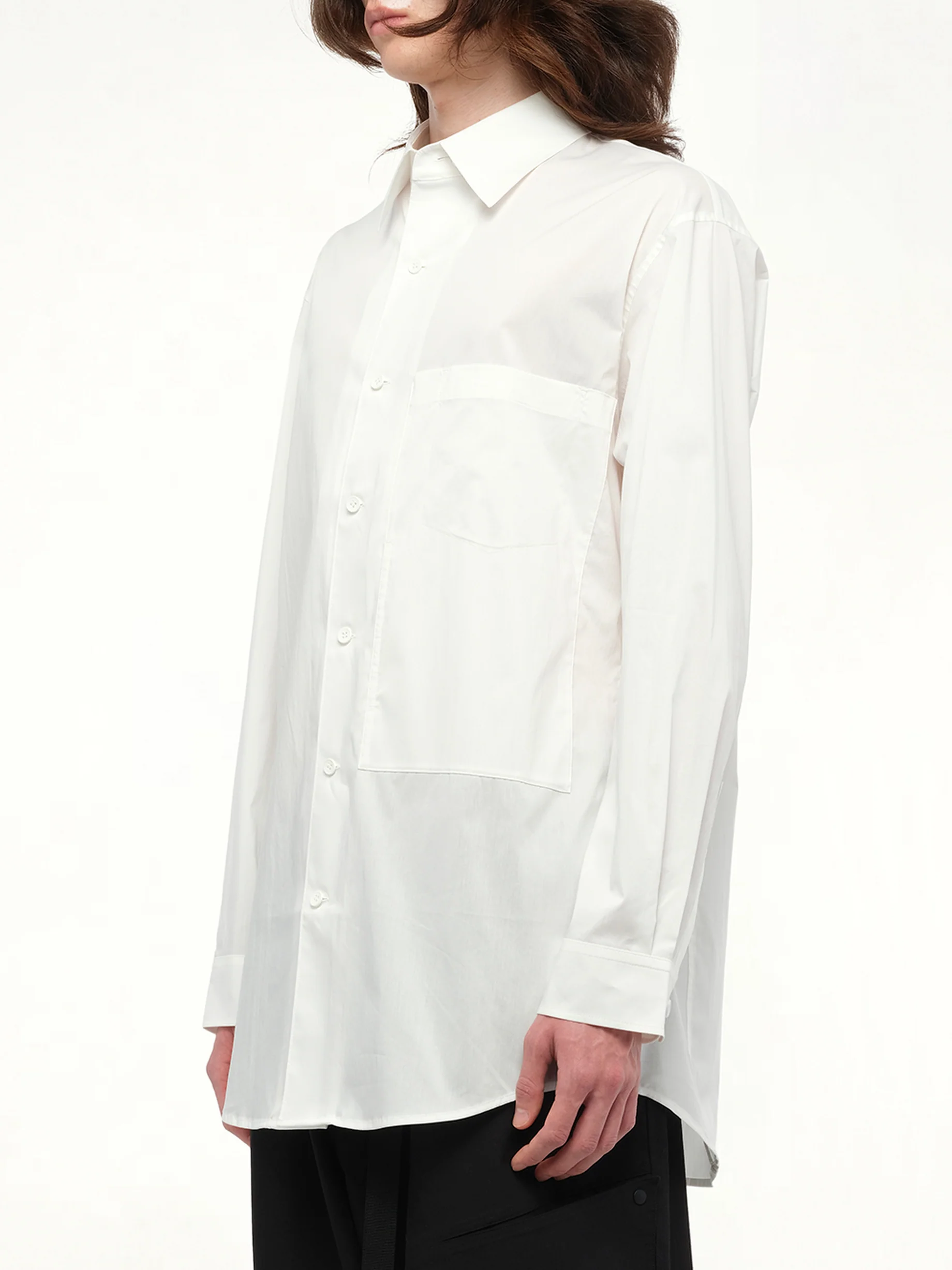 Sporty Cotton Shirt in White - Image 5