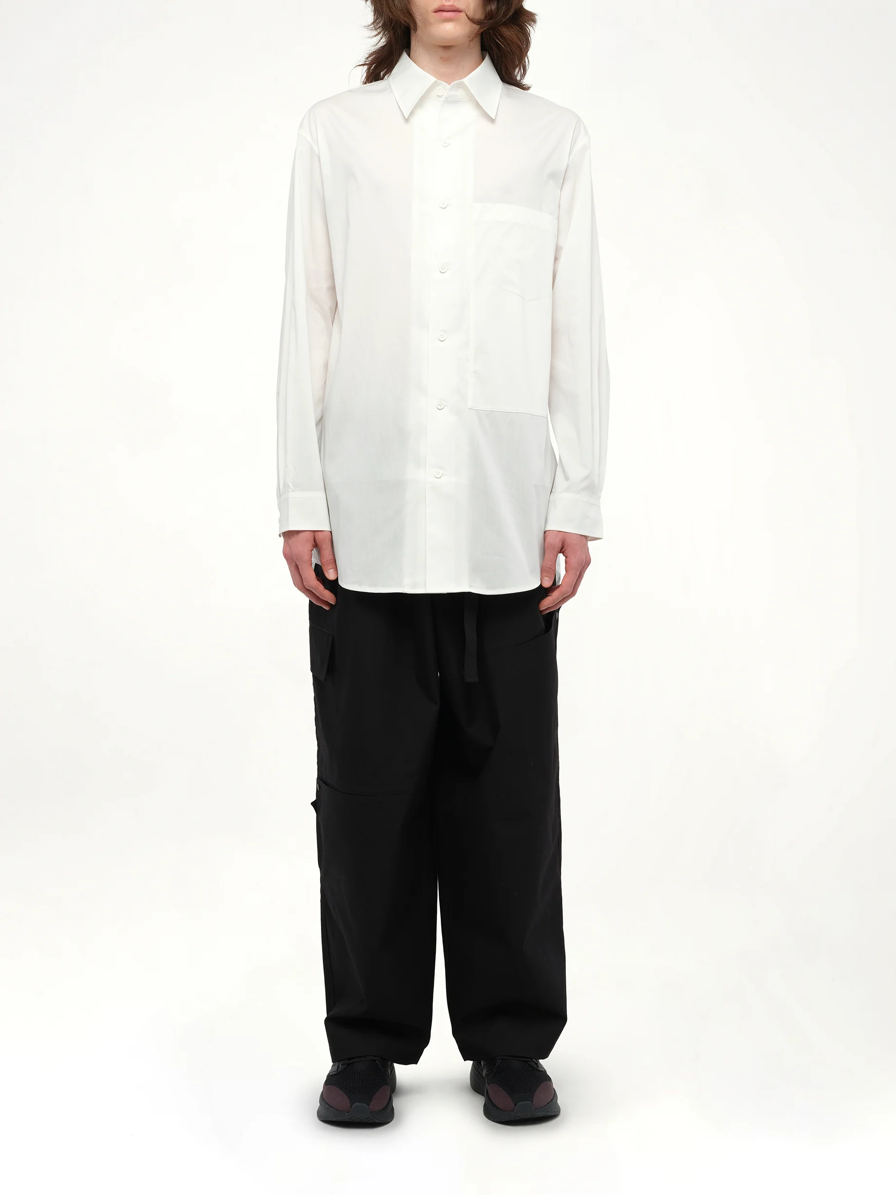 Sporty Cotton Shirt in White - Image 7