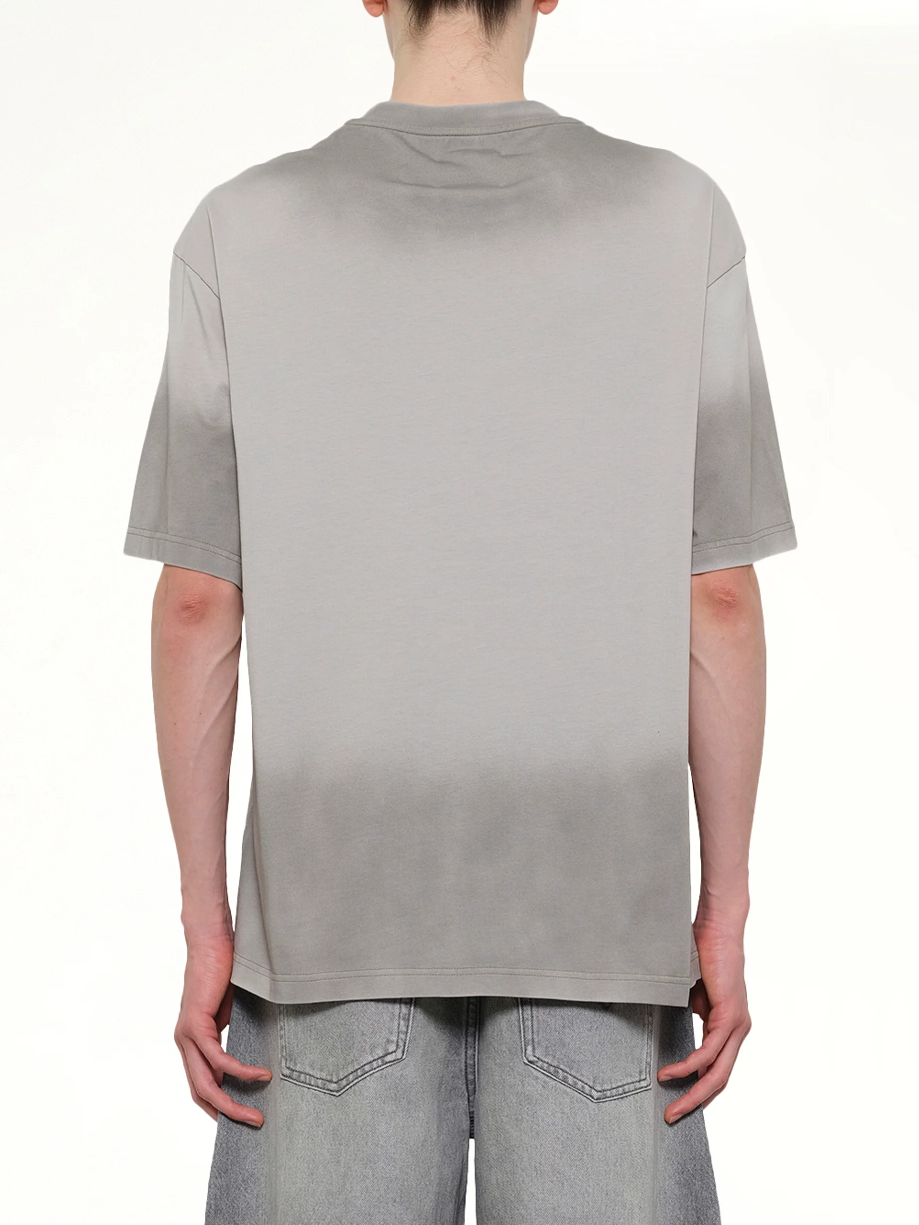 Spray Painted Logo T-Shirt in Grey - Image 5