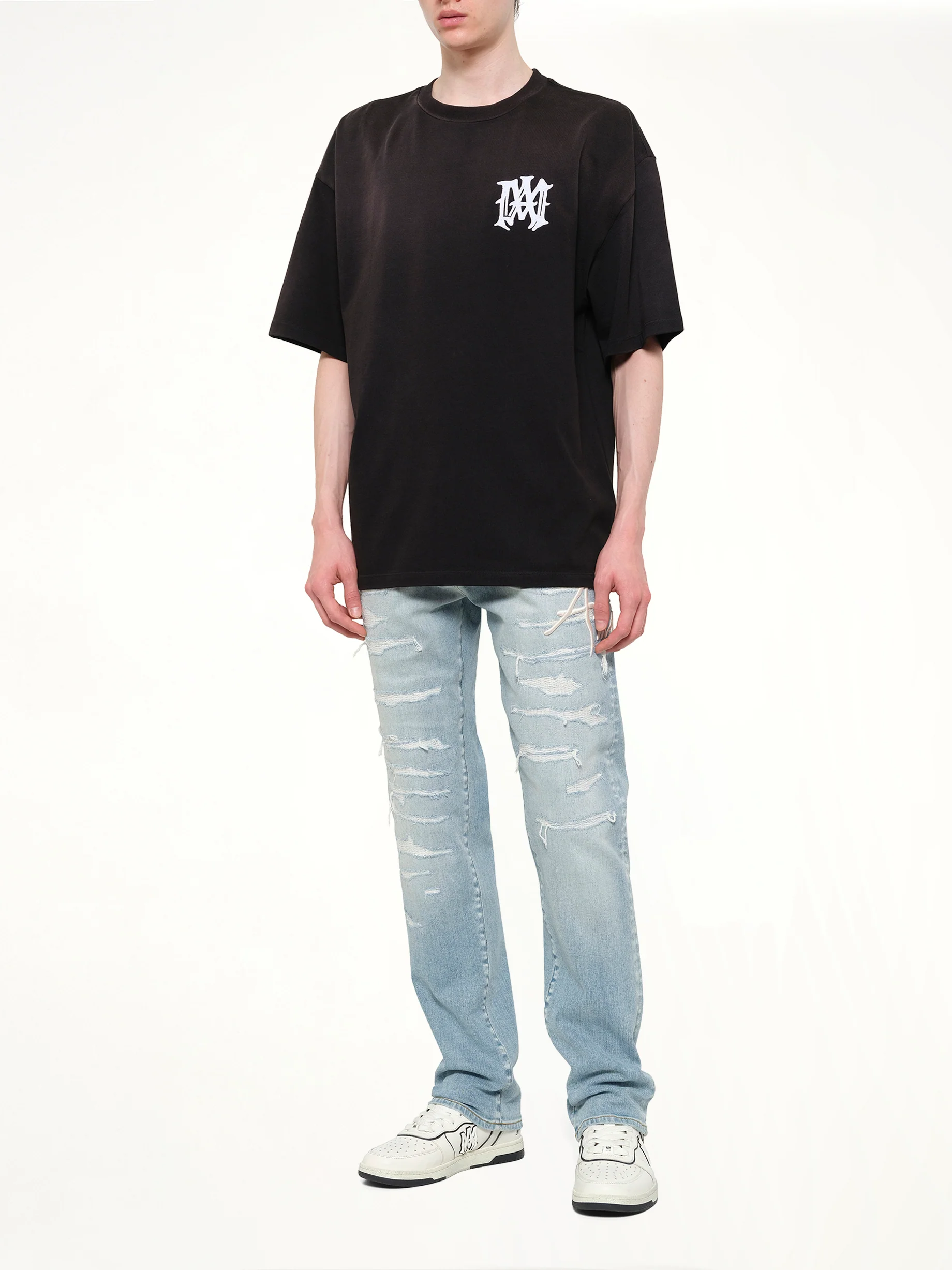 Amiri Hollywood Oversized T-Shirt in Black - Image 4