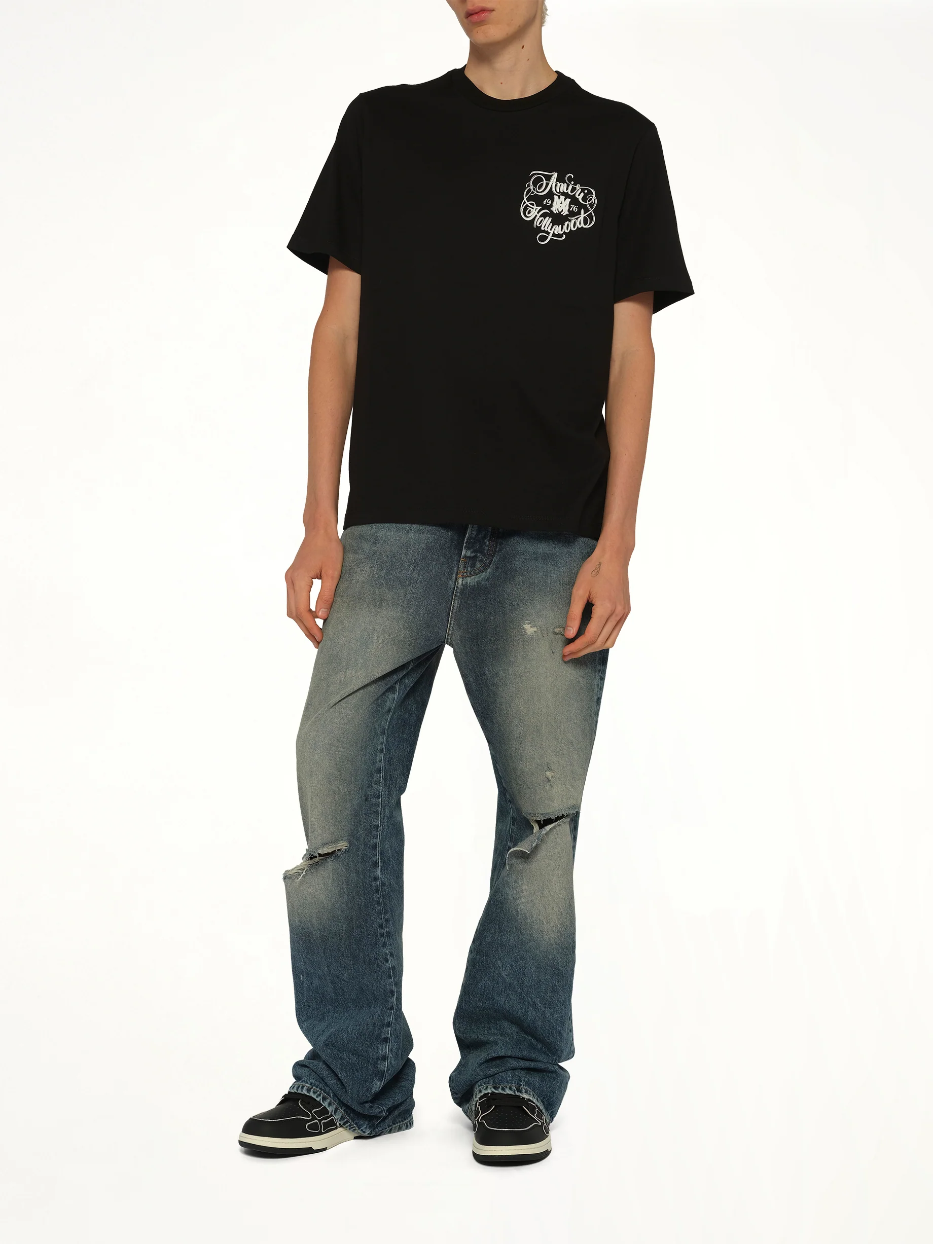 Amiri Hollywood T-Shirt in Black - Image 4