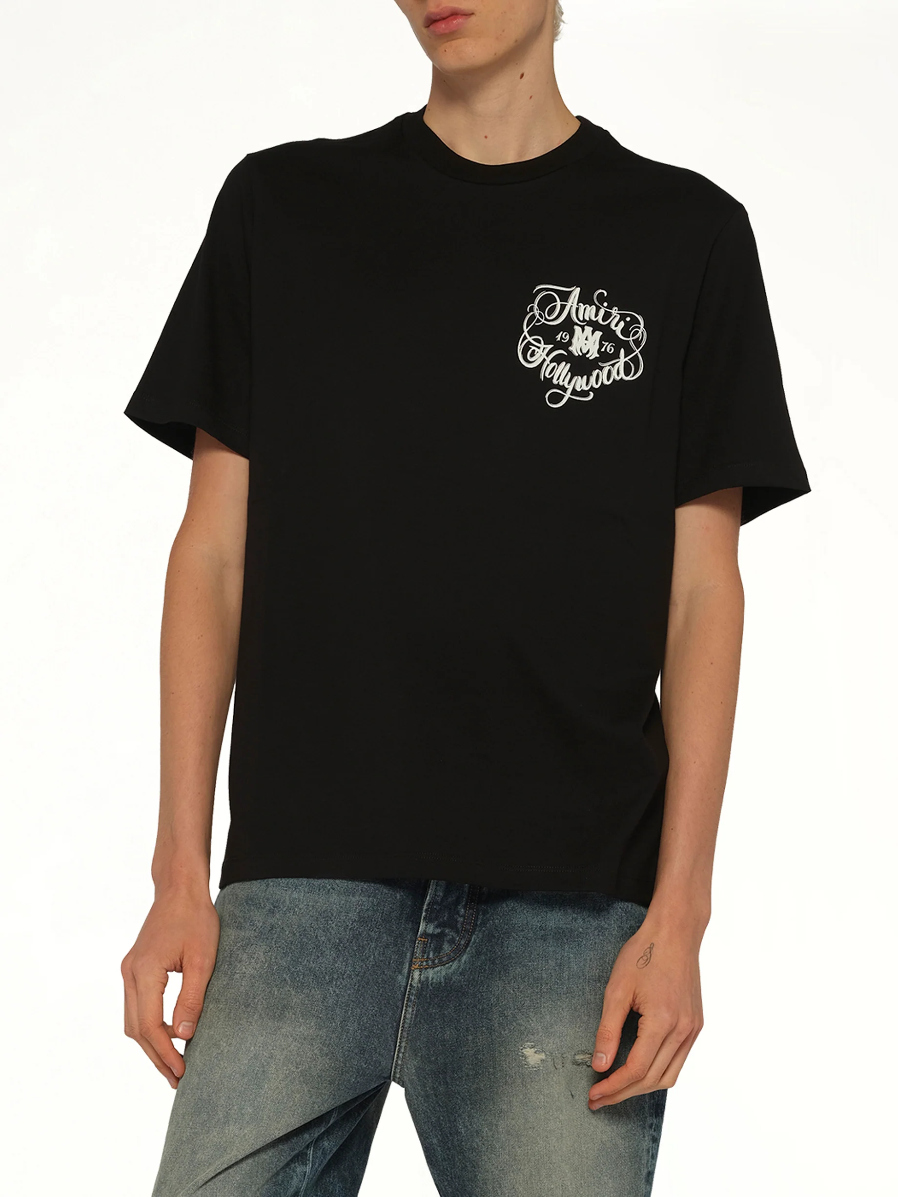 Amiri Hollywood T-Shirt in Black - Image 6