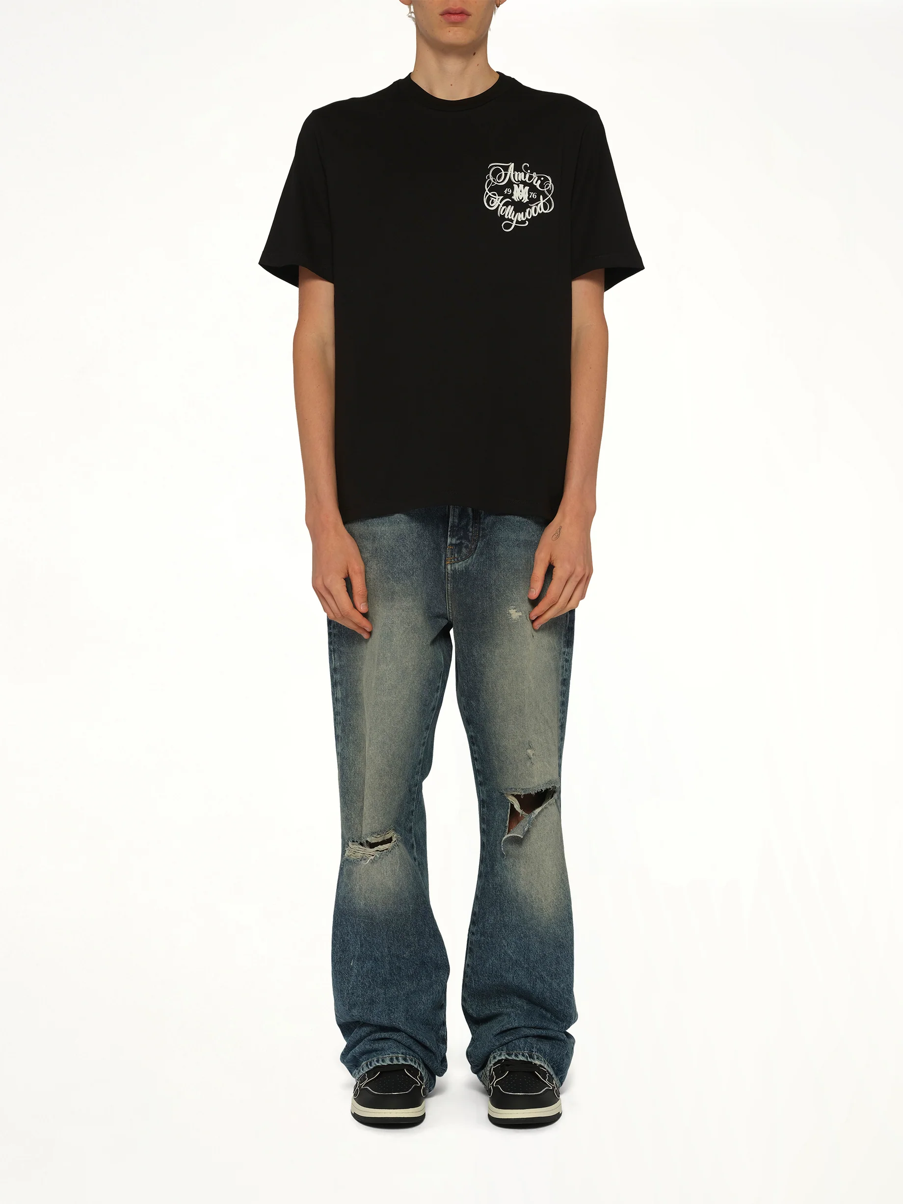 Amiri Hollywood T-Shirt in Black - Image 7