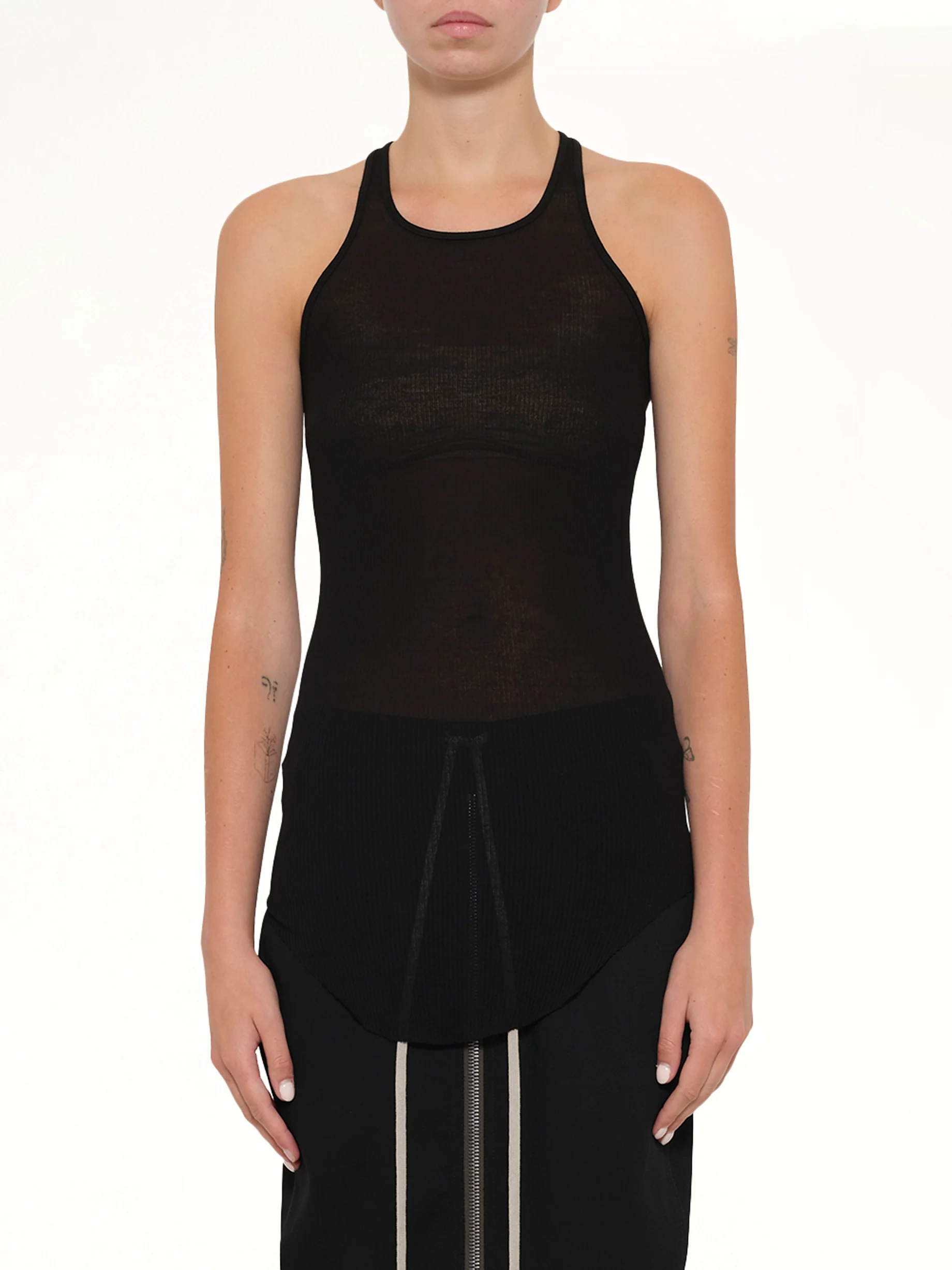 Basic Rib Tank in Black