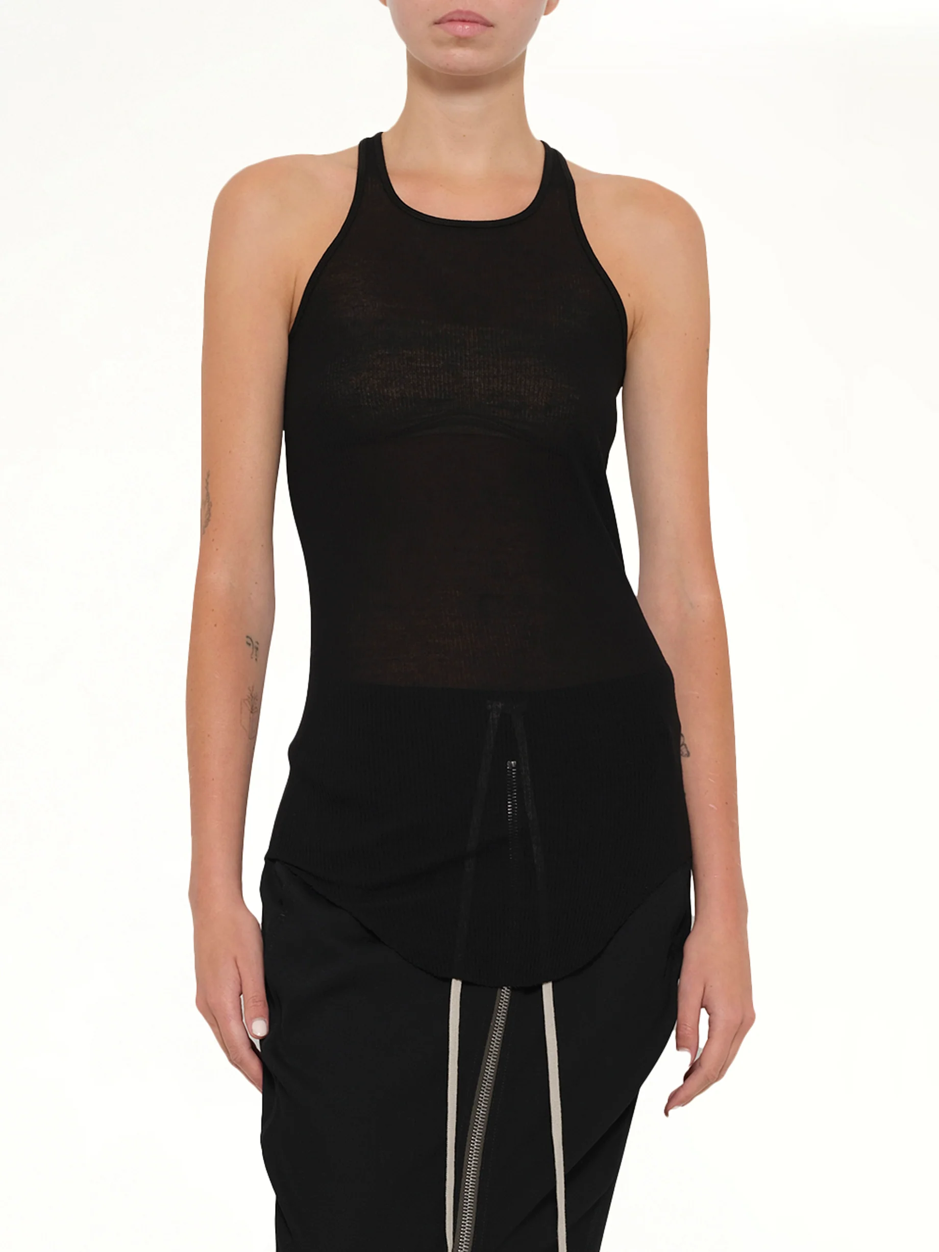 Basic Rib Tank in Black - Image 6