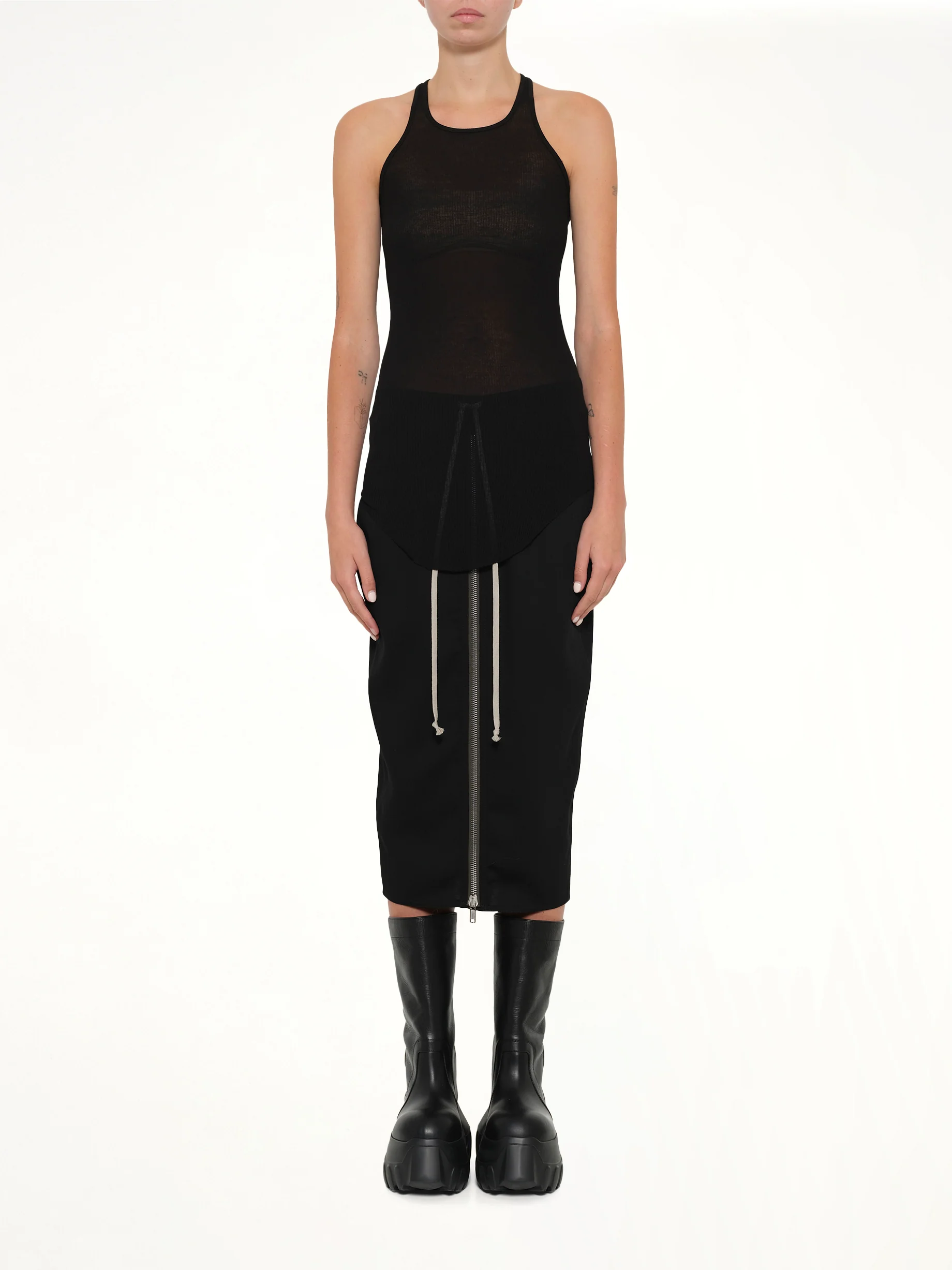 Basic Rib Tank in Black - Image 7