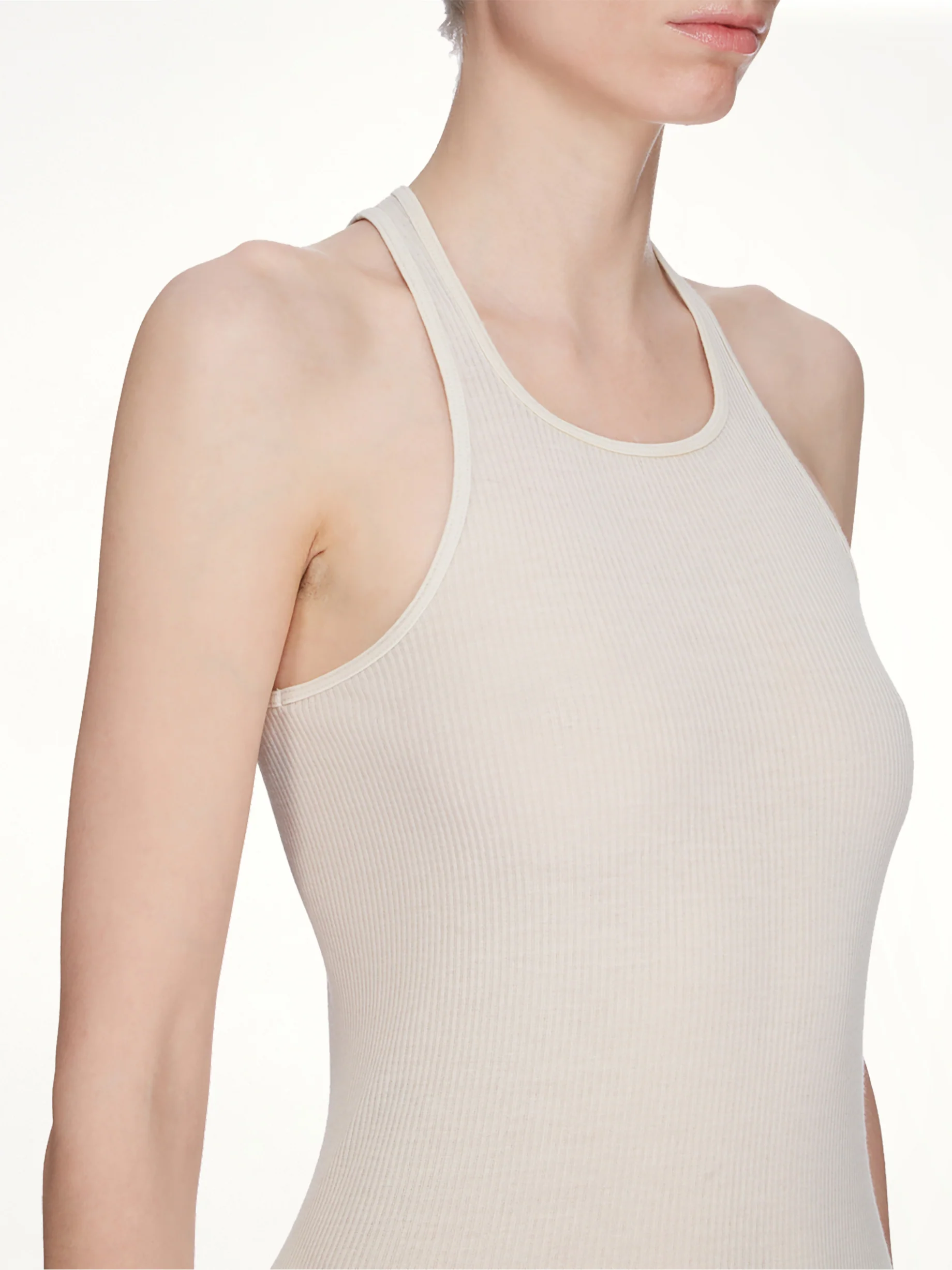 Basic Rib Tank in Milk - Image 7