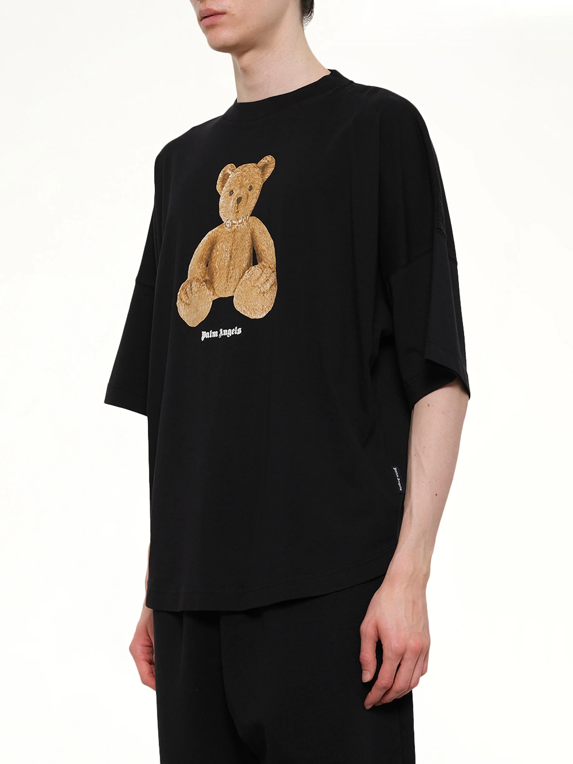 Bear Over T-Shirt in Black/Brown - Image 3