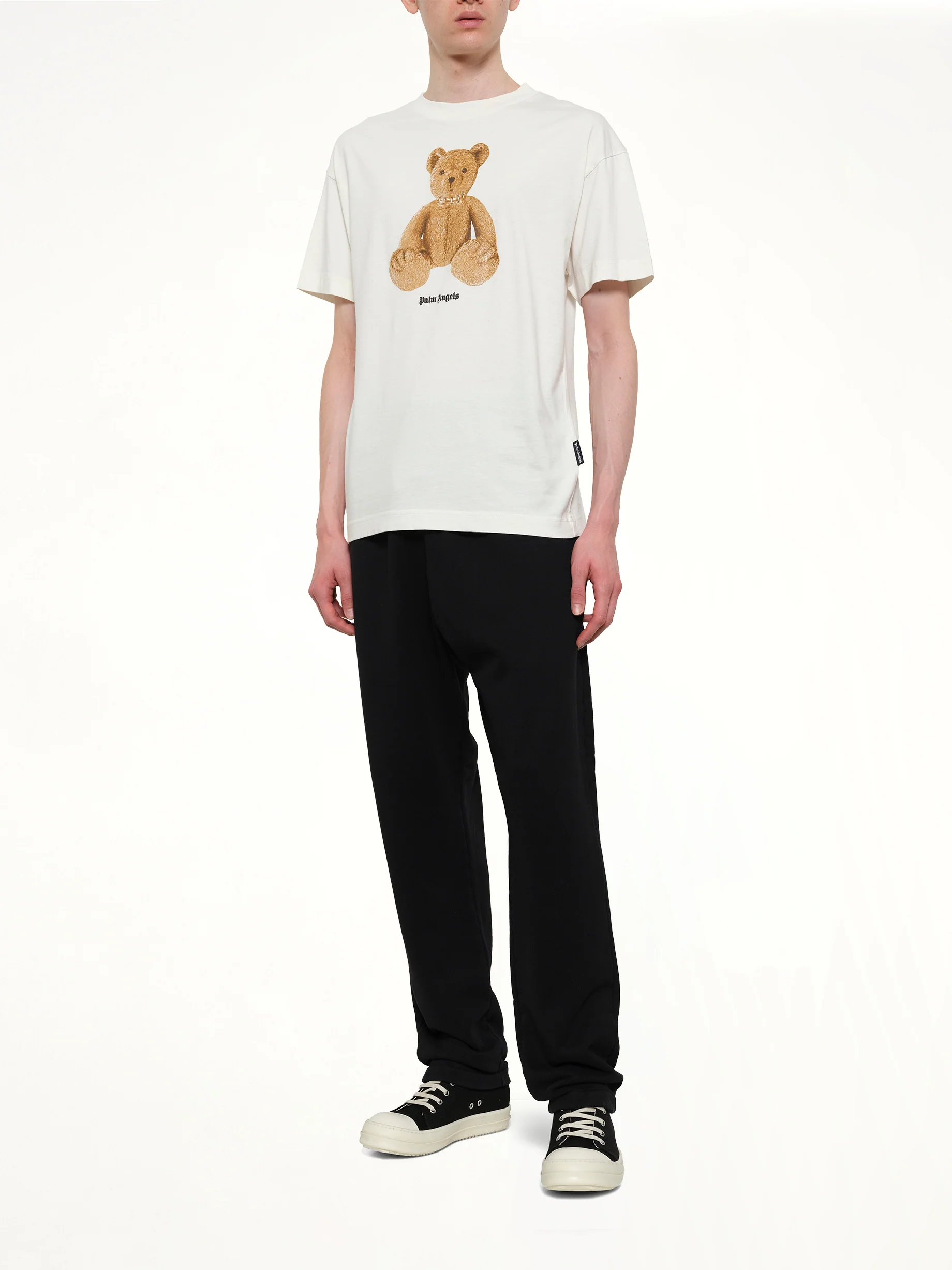 Bear Regular T-Shirt in White/Brown - Image 4